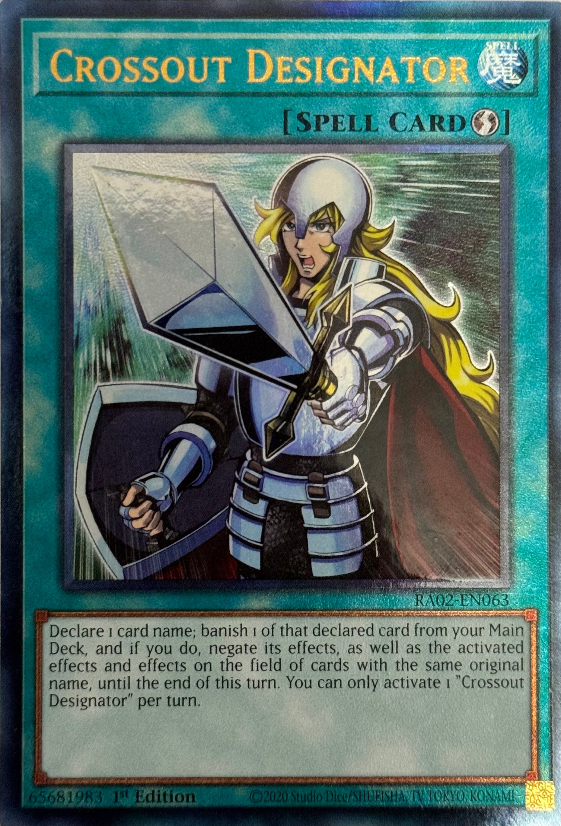 Yugioh! Tcg Crossout Designator RA02-EN063 1st Edition Ultimate