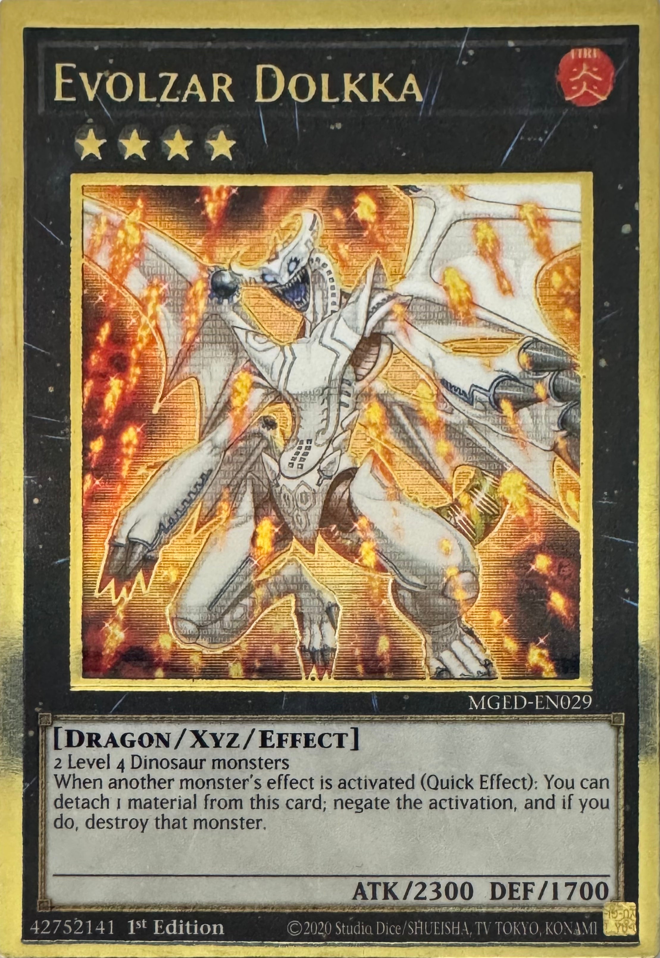 Yugioh! Evolzar Dolkka Mged-en029 1st Edition Gold