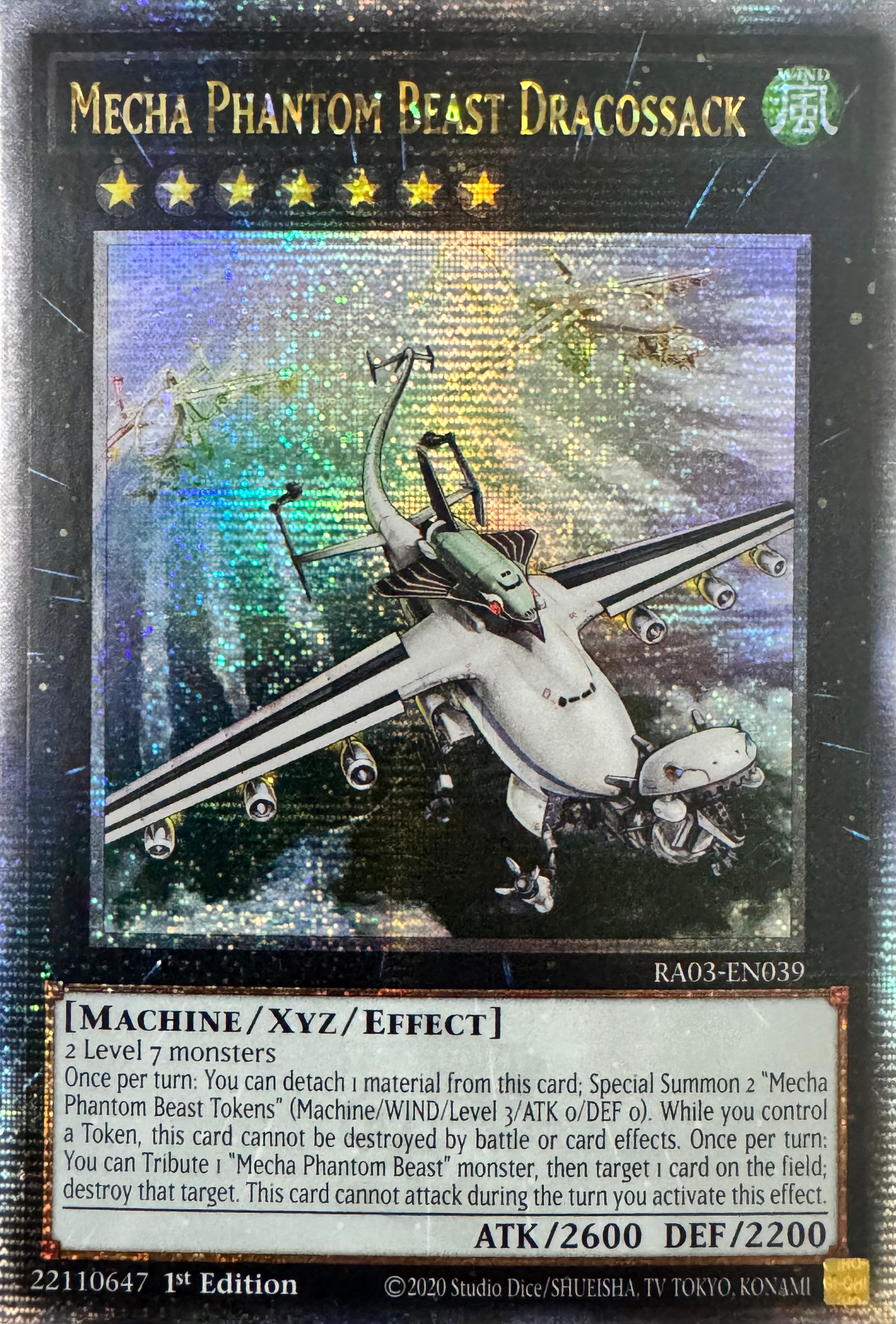 Yugioh! Mecha Phantom Beast Dracossack Ra03-en039 1st Edition Quarter