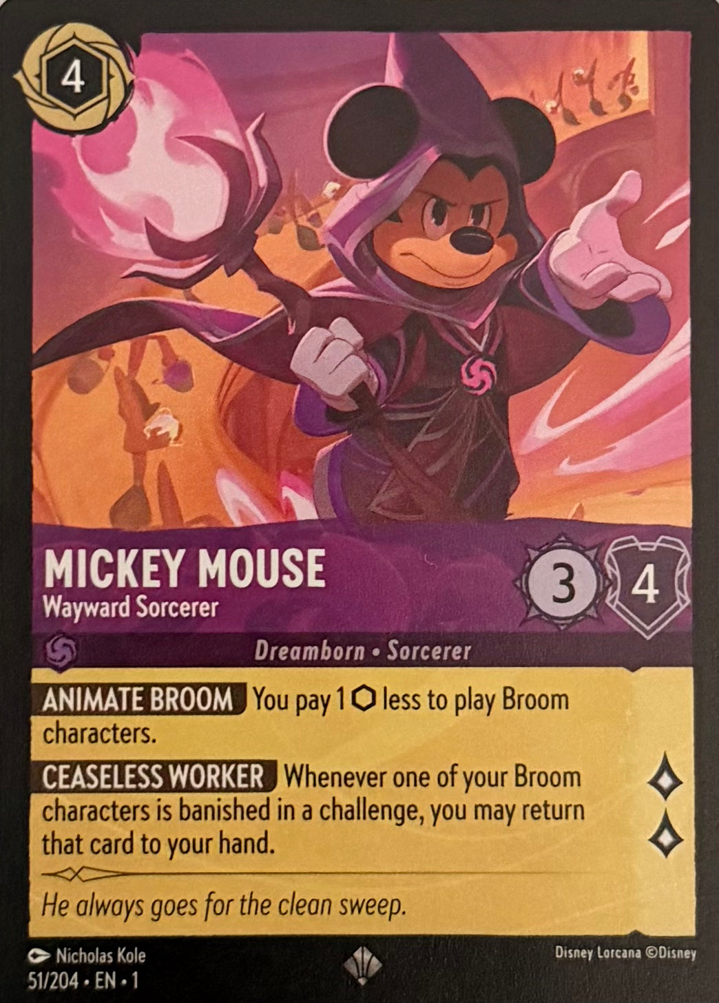 Disney Lorcana Mickey Mouse 51/204