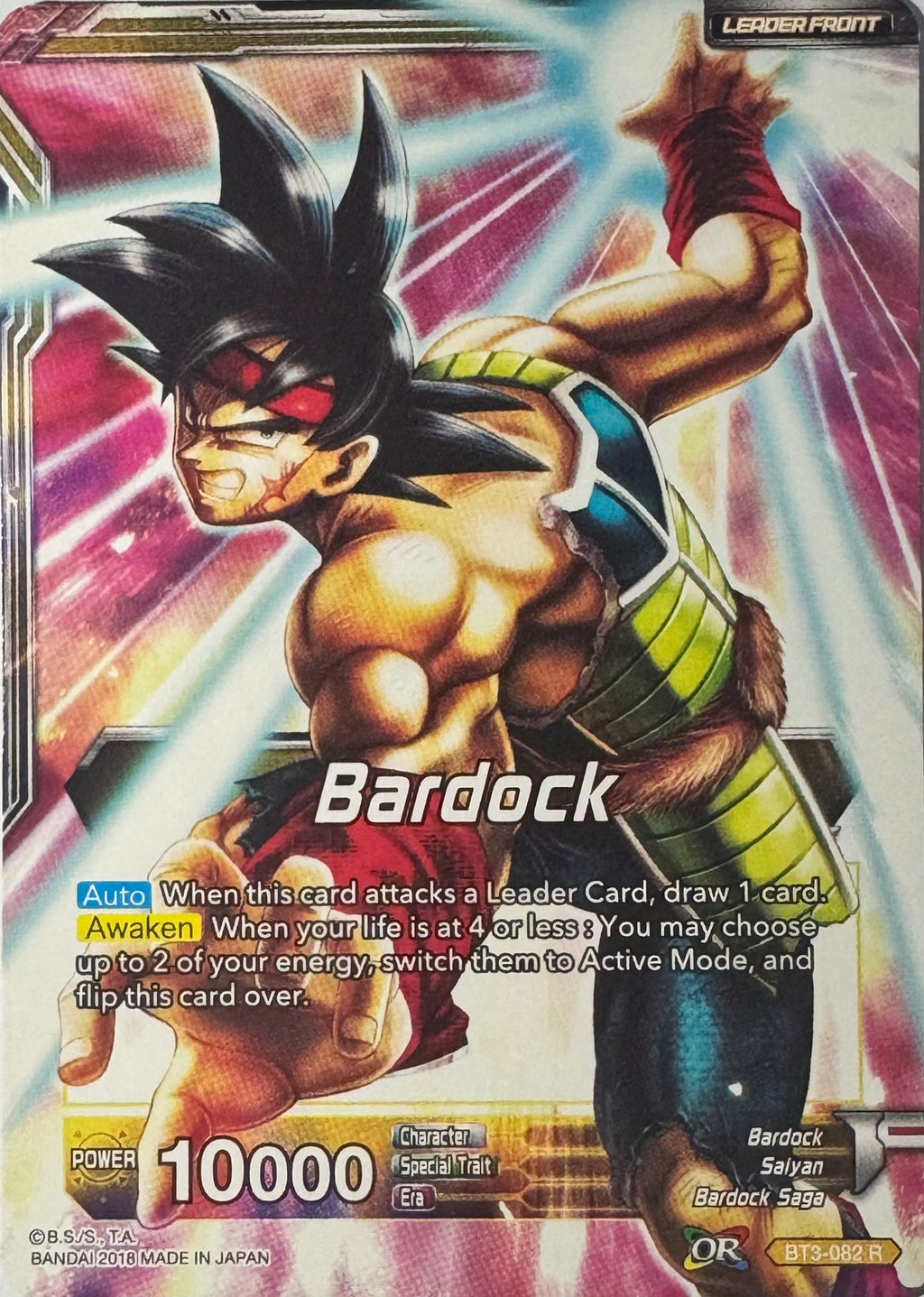 Dragon Ball Tcg Bardock Bt3-082