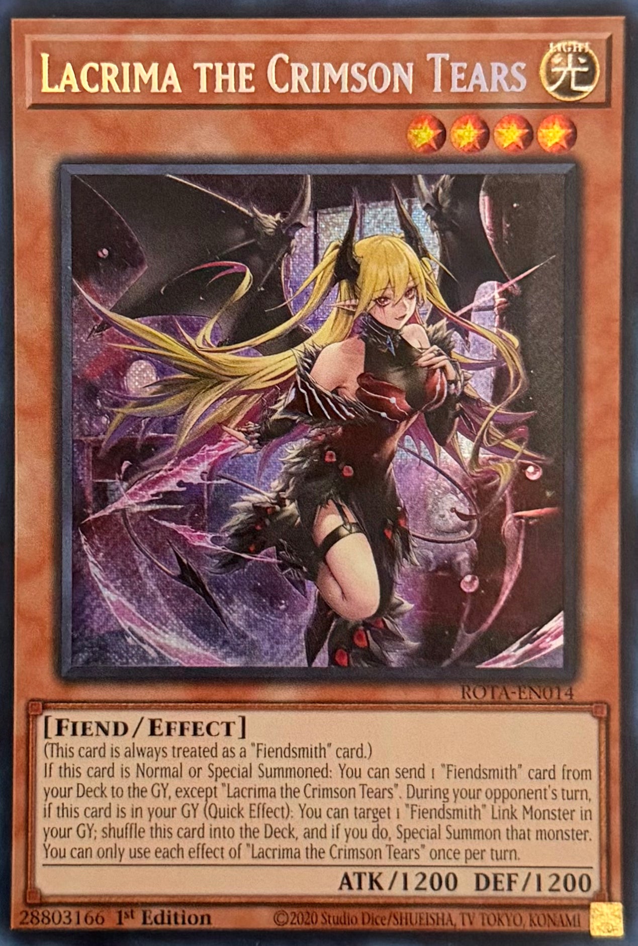Yugioh! Lacrimosa The Crimson Tears ROTA-EN014
