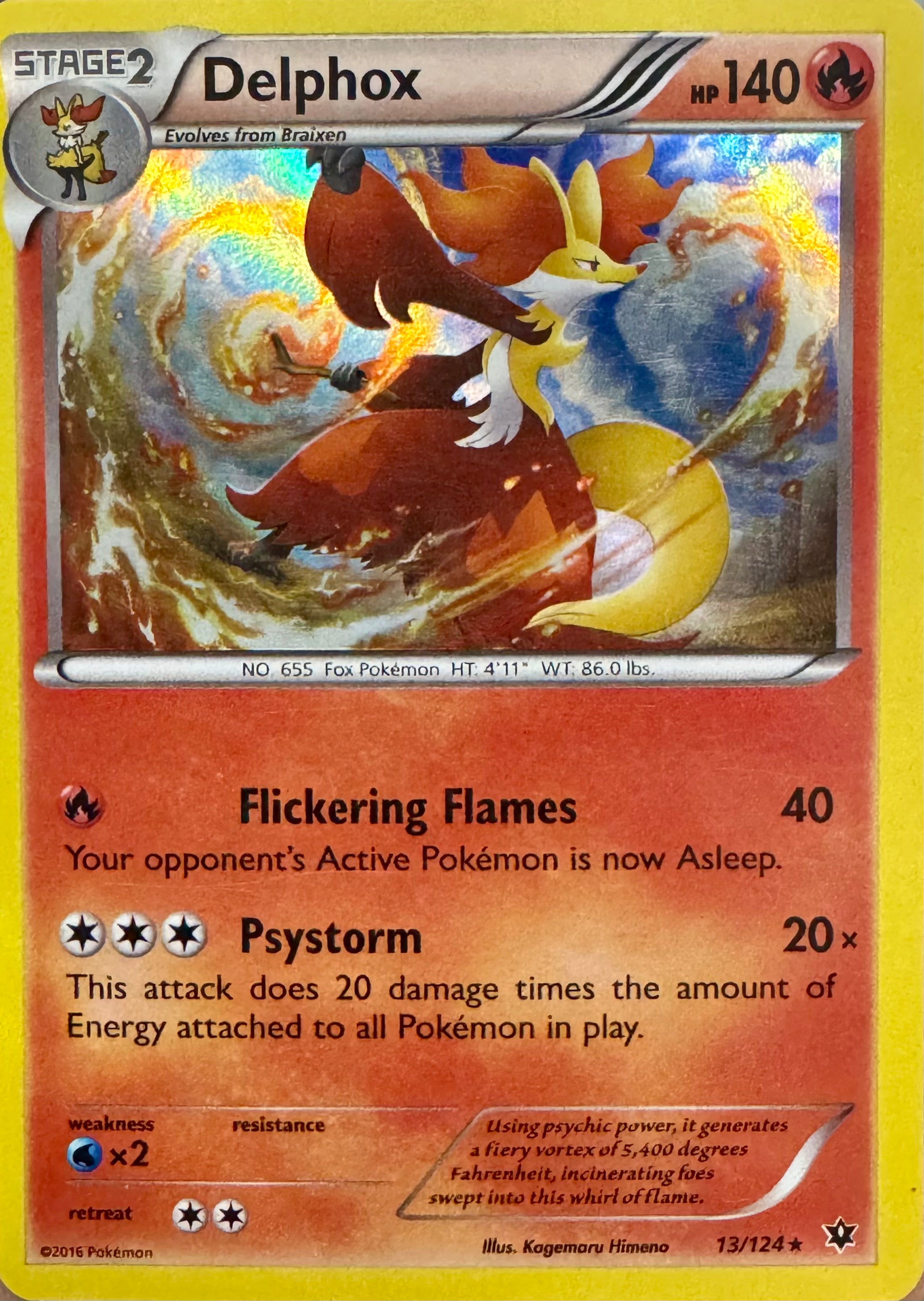 Pokémon Tcg Delphox 13/124 Holo