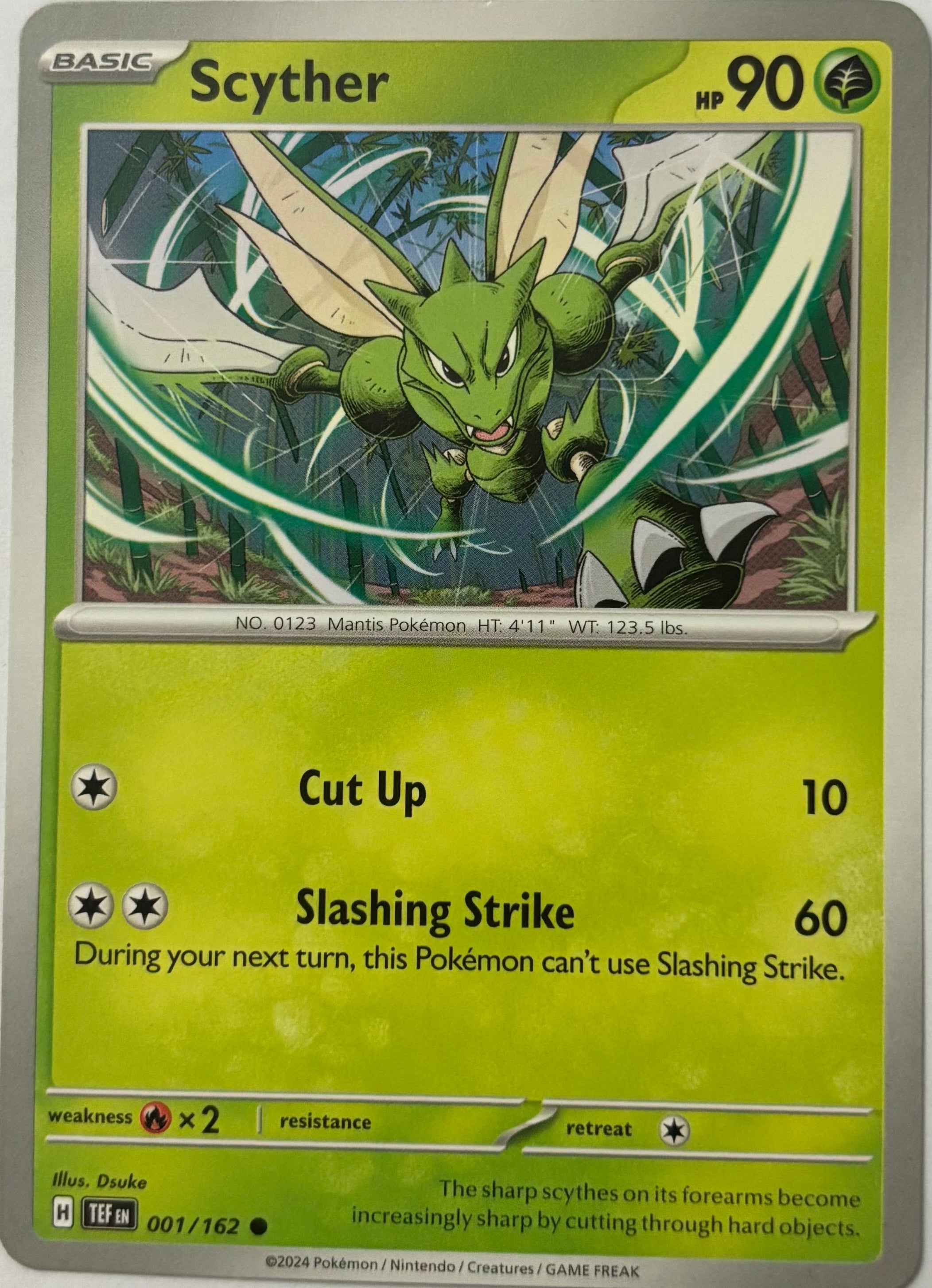 Pokemon Tcg Scyther 001/162