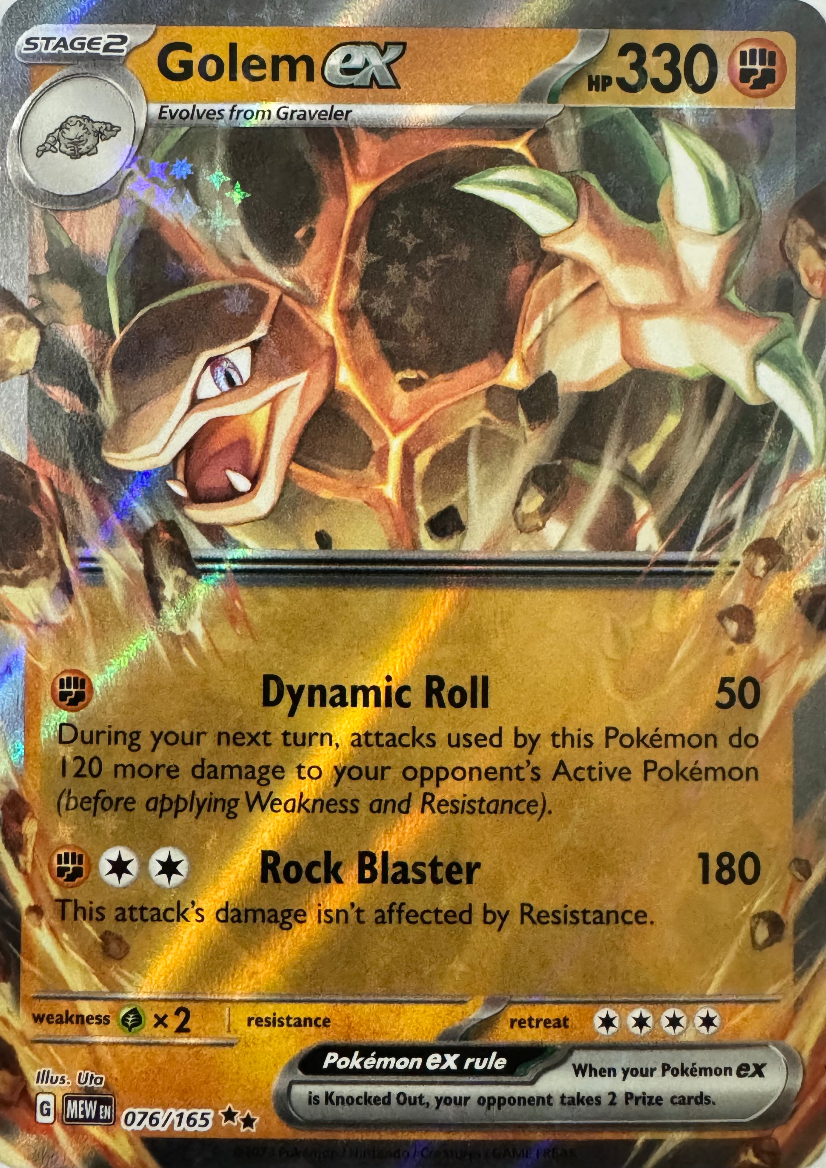 Pokemon Tcg Golem Ex 076/165