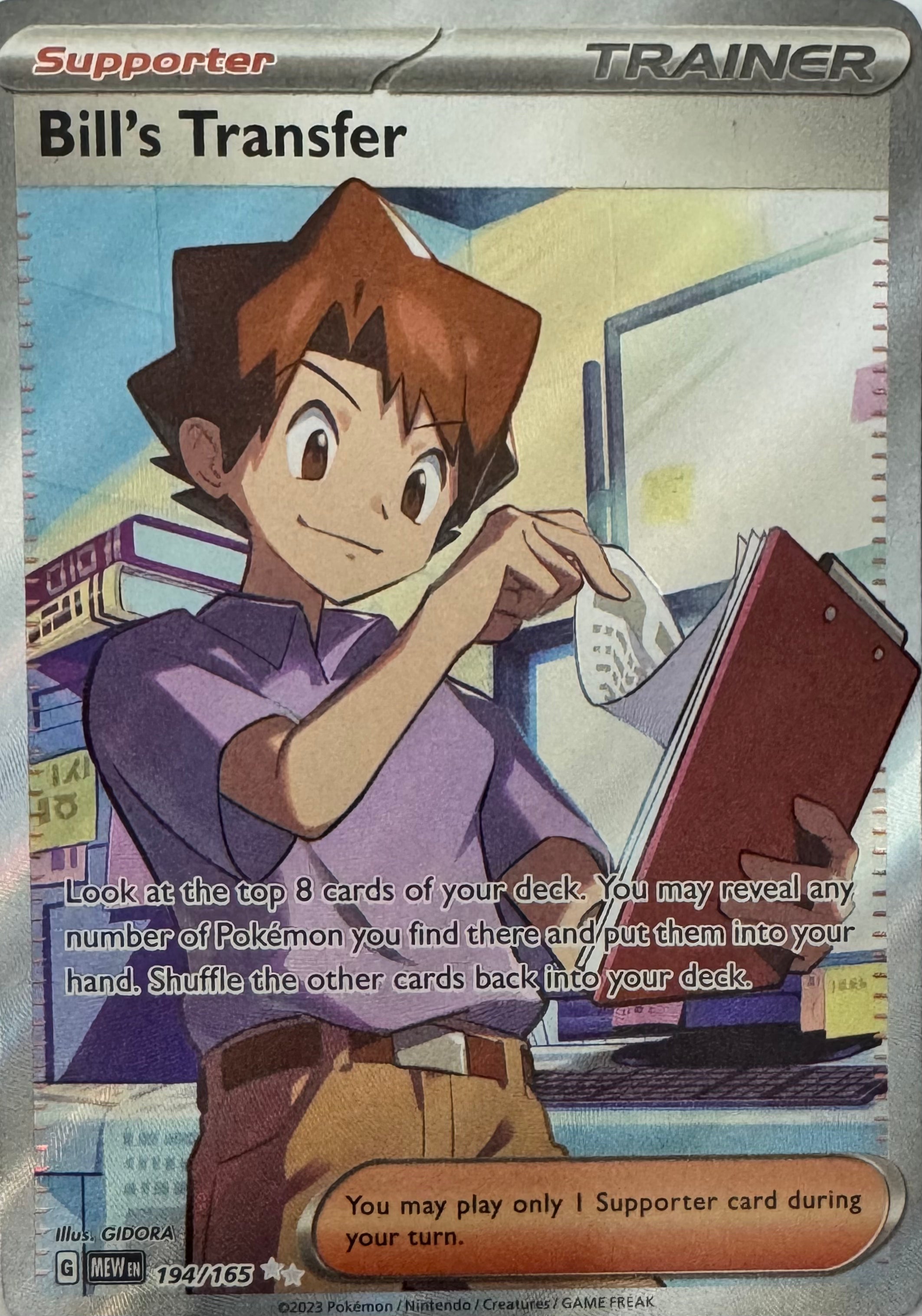 Pokemon Tcg Bill's Transfer 194/165