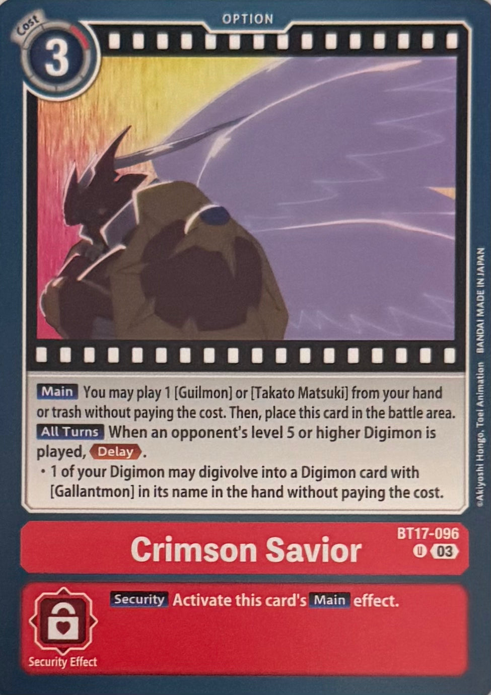 Digimon Tcg Crimson Savior BT17-096