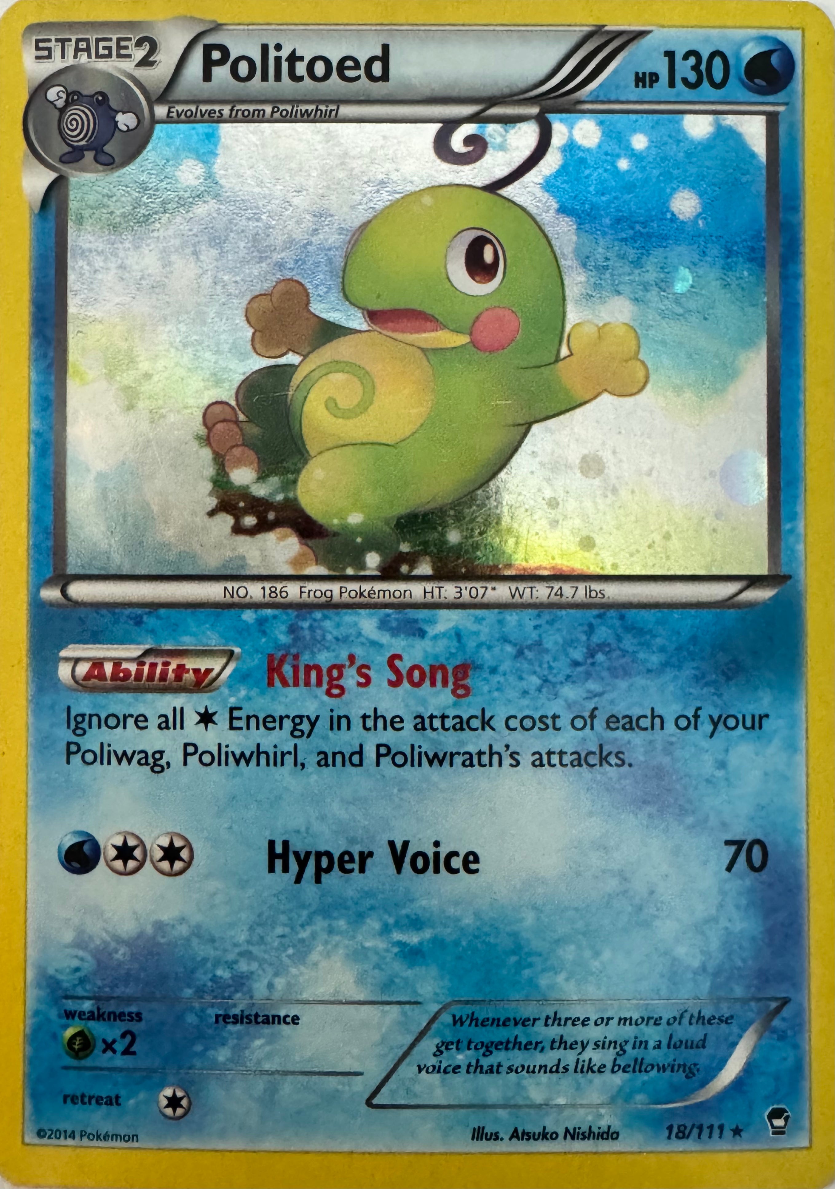 Pokemon Tcg Politoed 18/111 Holo