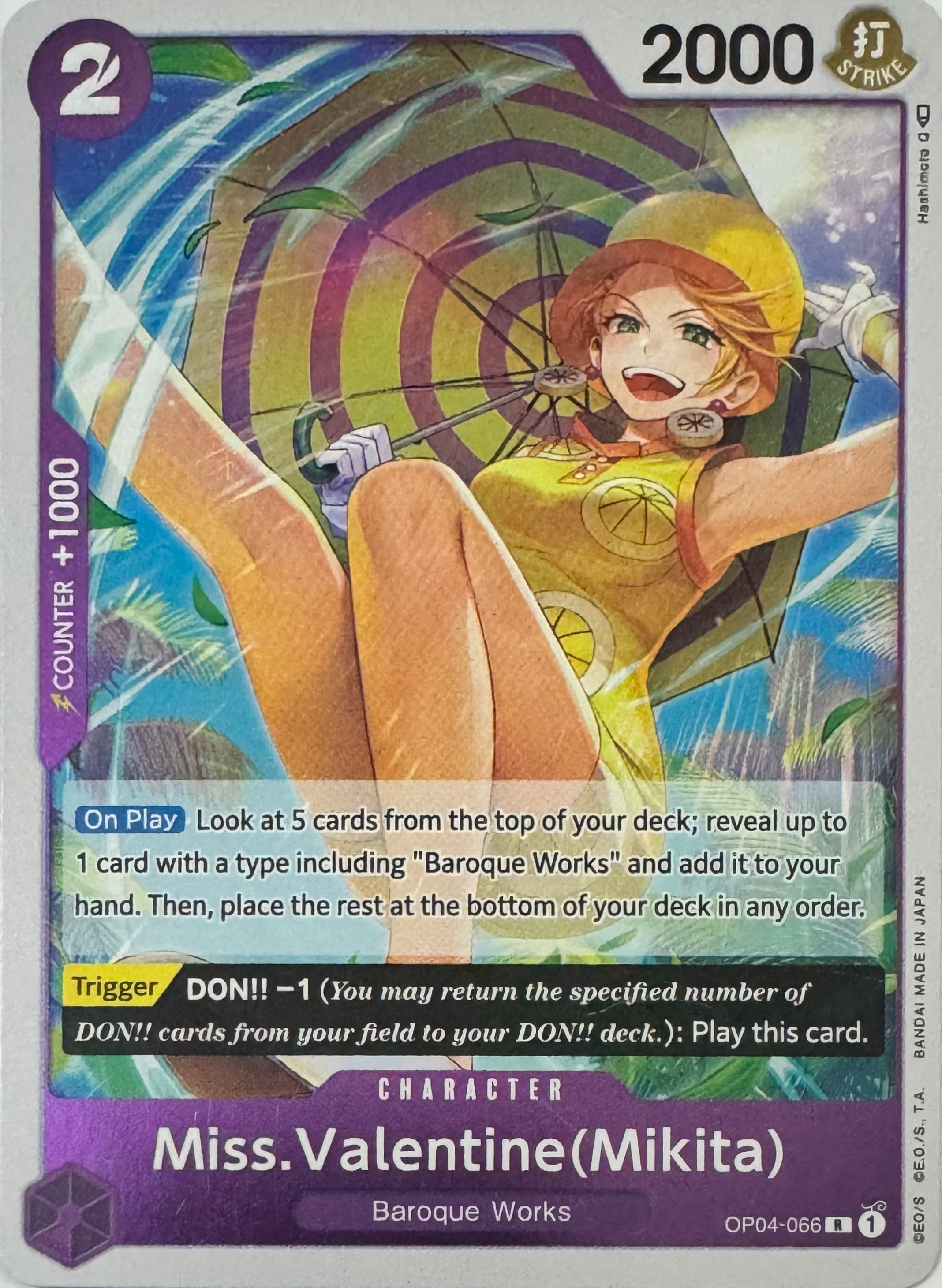 One Piece Tcg Miss. Valentine (Mikita) Op04-066 Foil