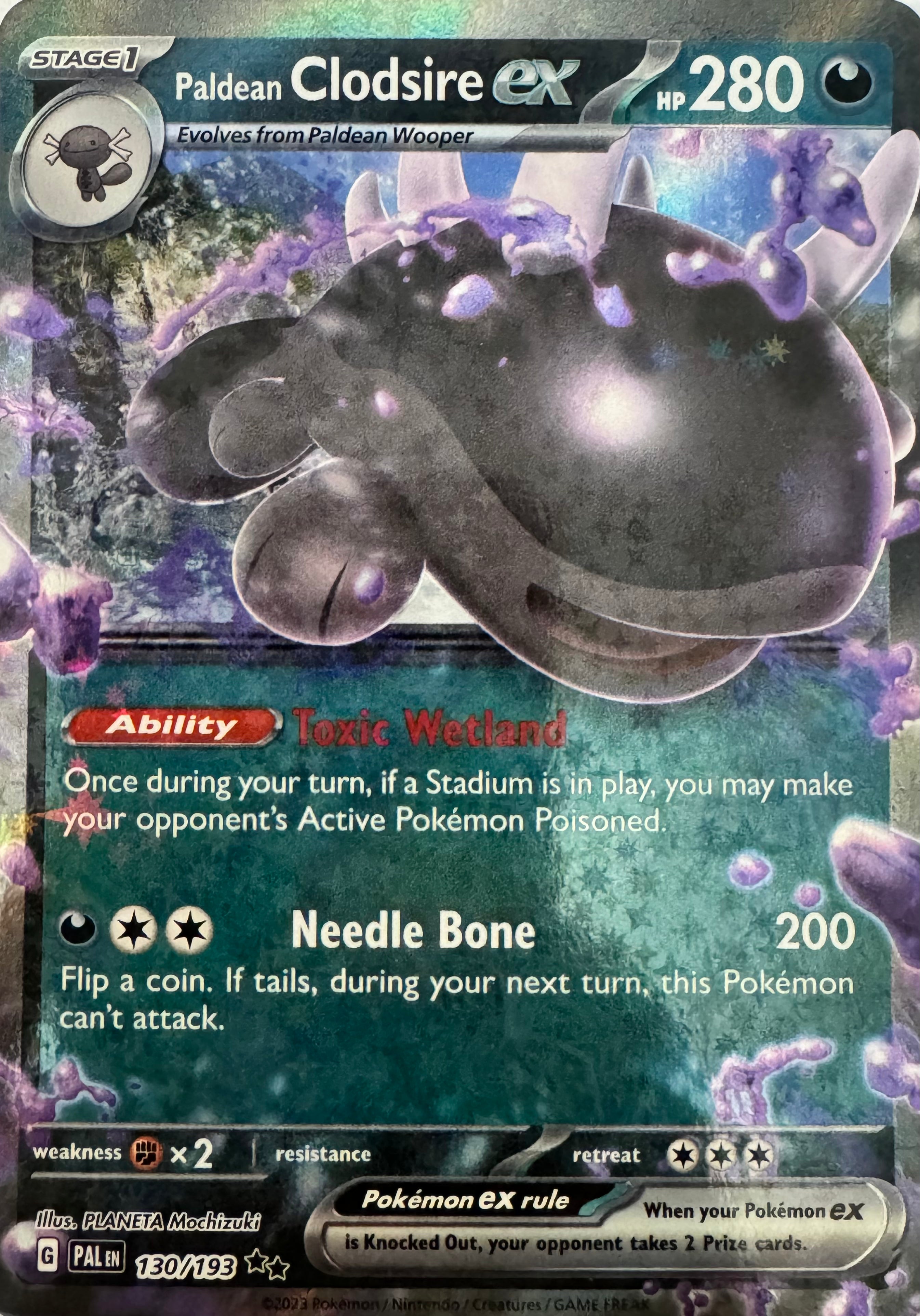 Pokemon Tcg Paldean Clodsire Ex 130/193