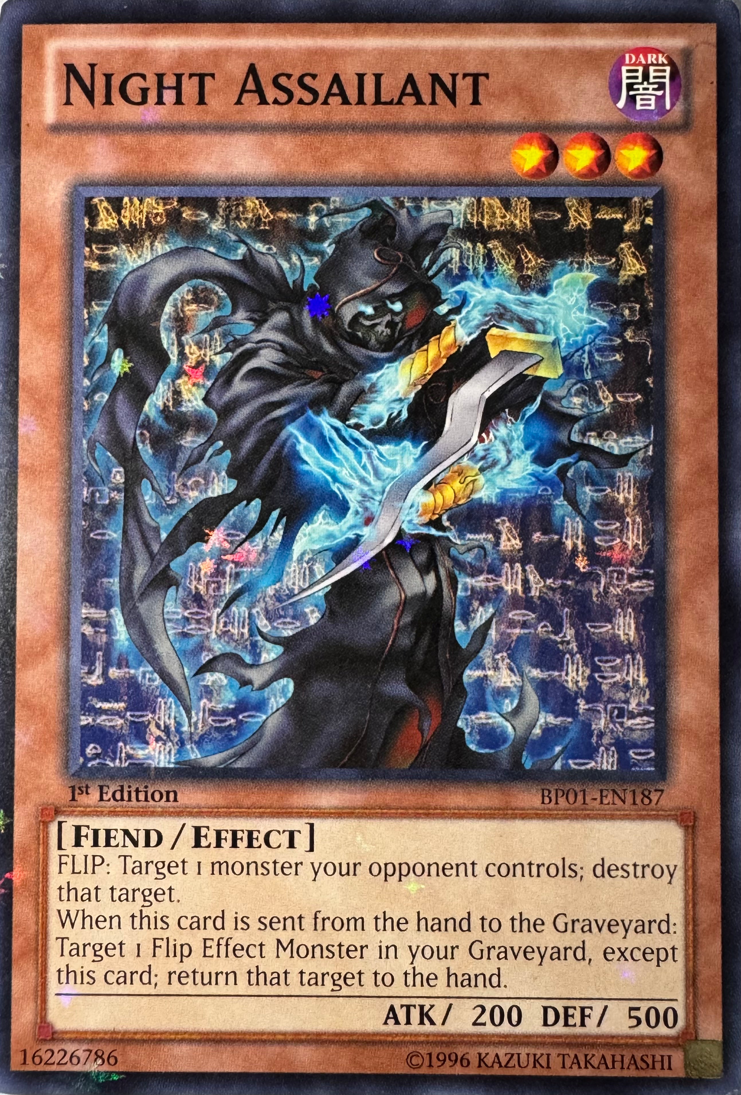 Yugioh! Night Assailant Bp01-en187 Starfoil
