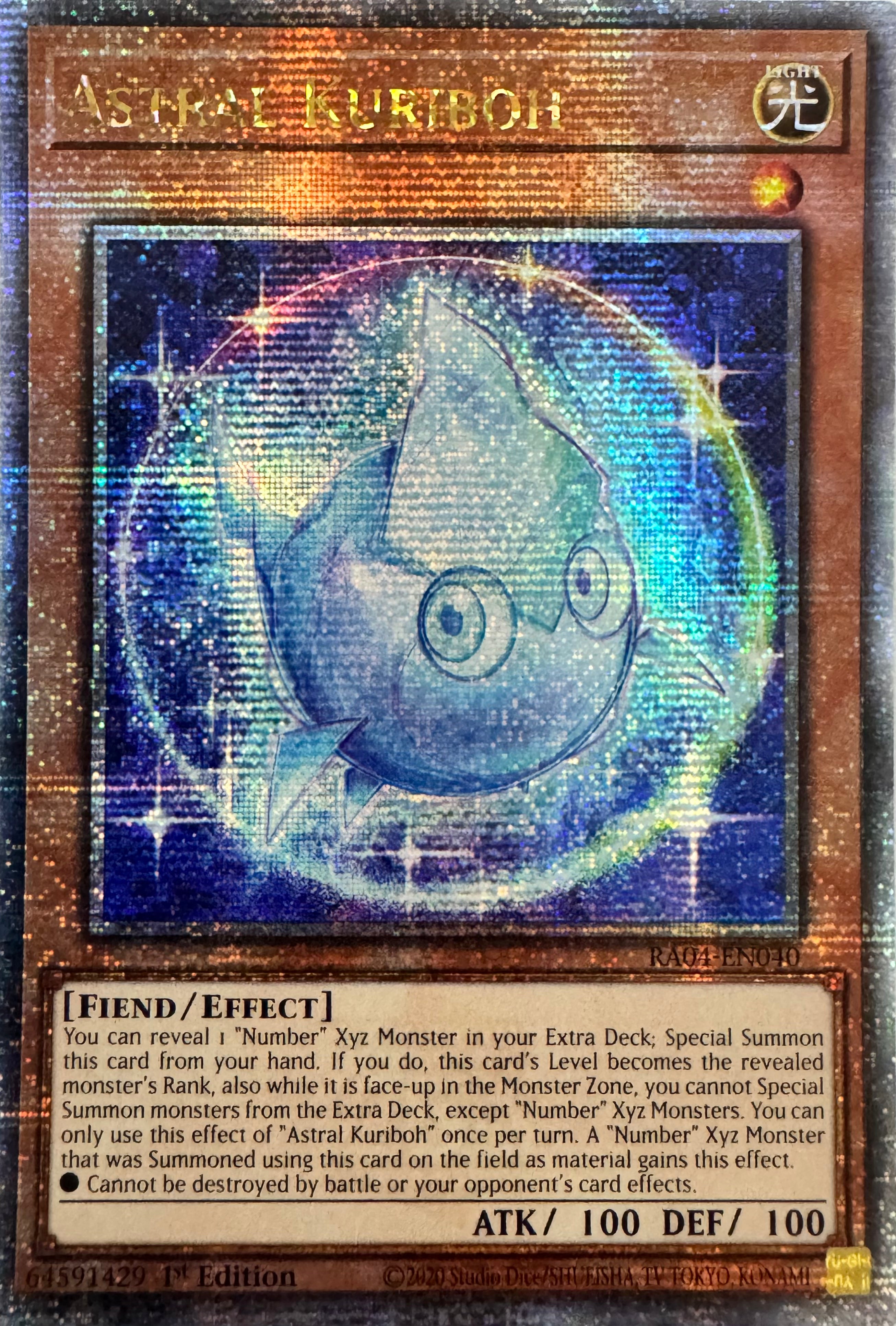 Yugioh! Astral Kuriboh Ra04-en040 1st Edition Quarter
