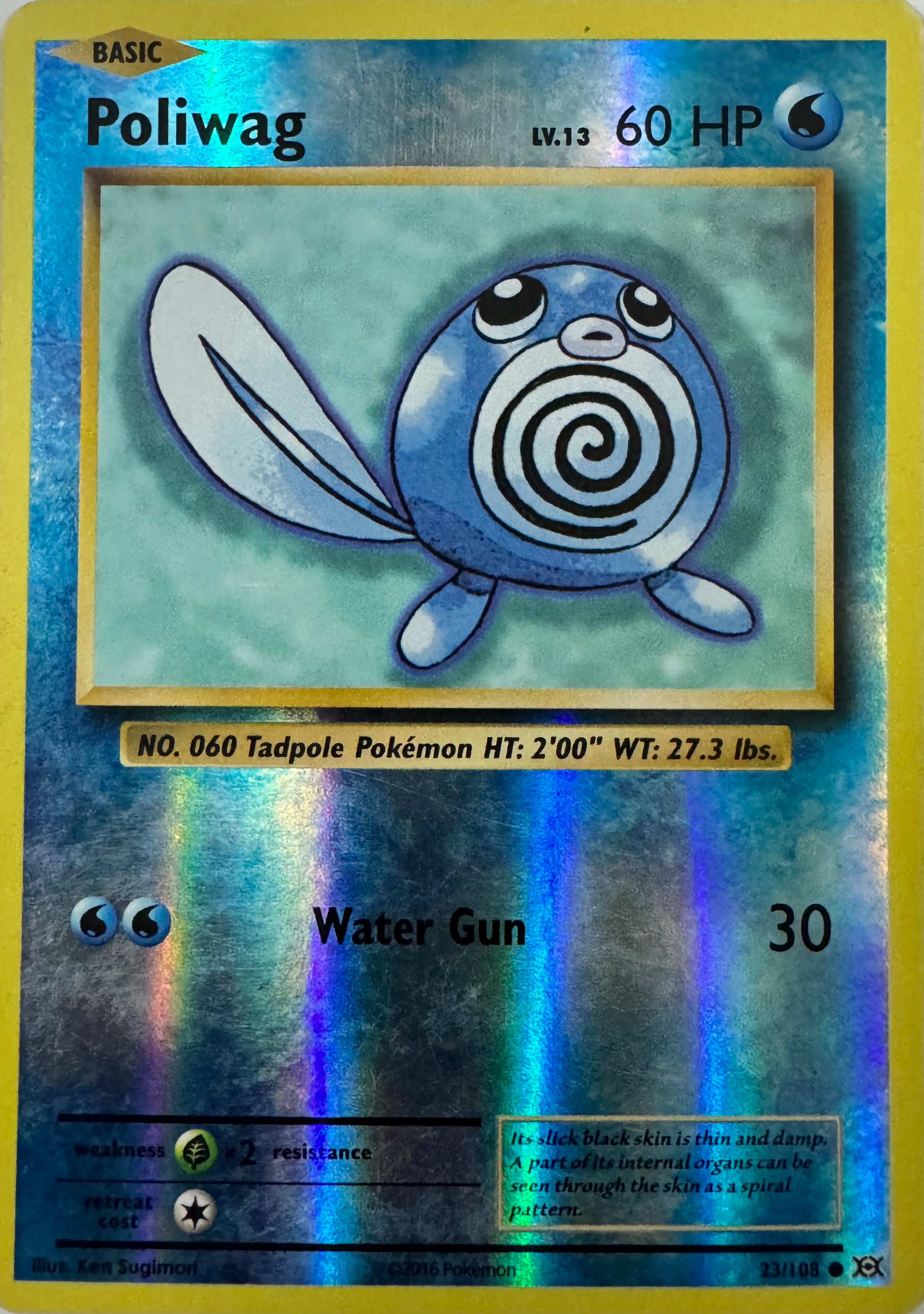 Pokemon Tcg Poliwag 23/108 Reverse