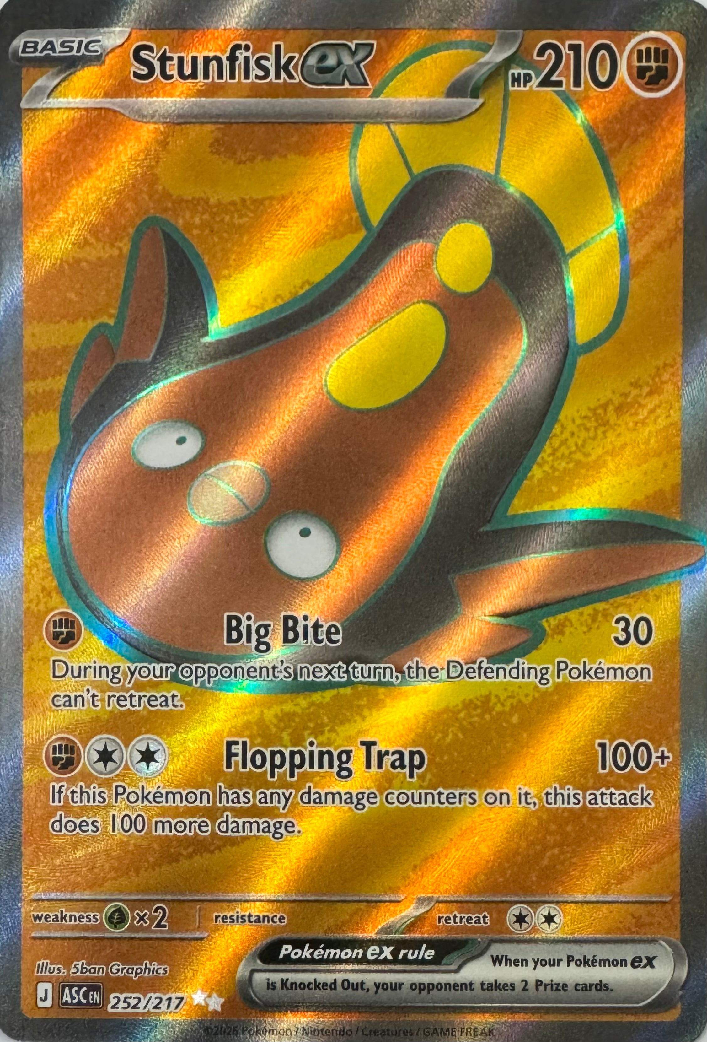Pokemon Tcg Stunfisk Ex 252/217