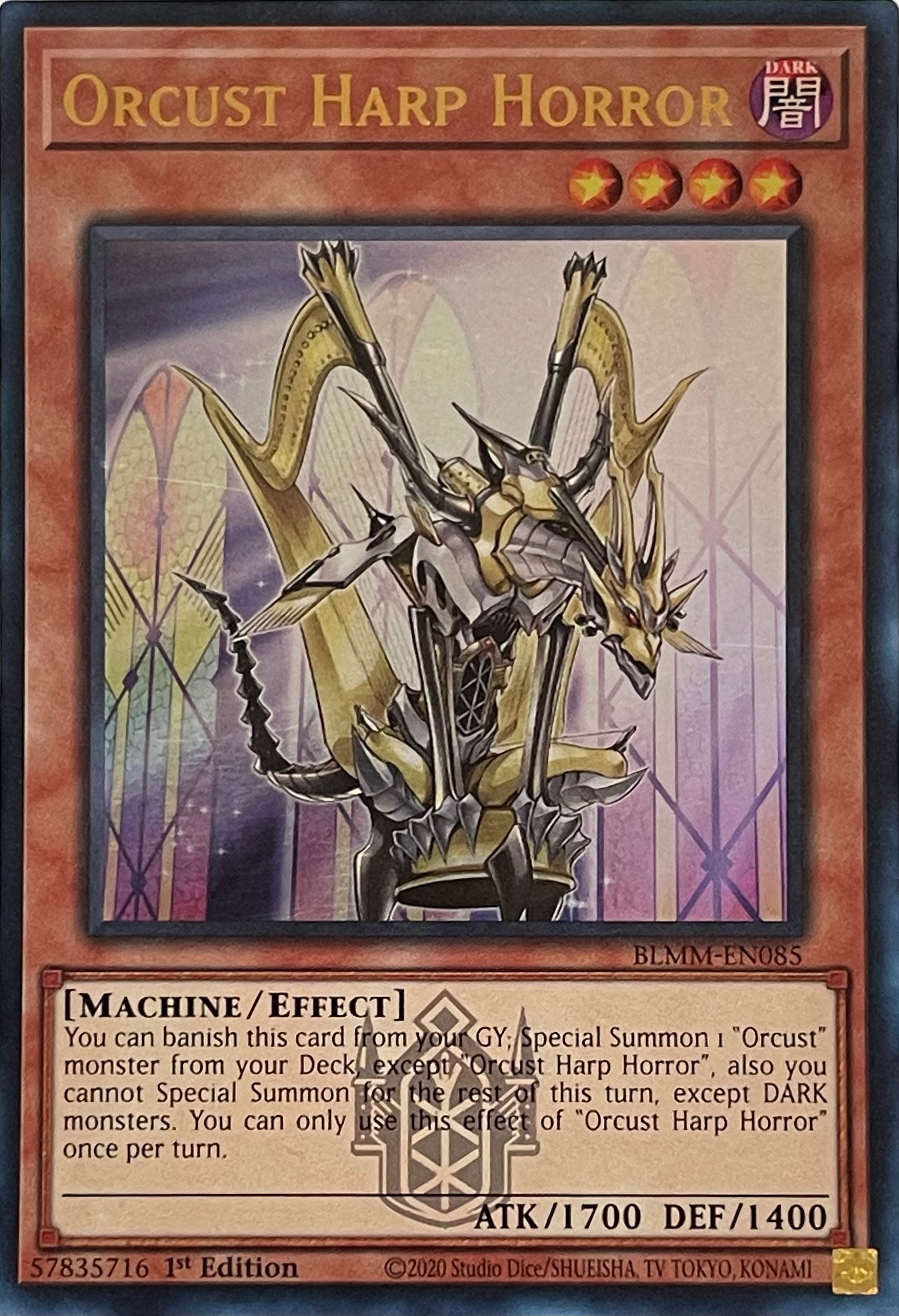 Yugioh! Orcust Harp Horror BLMM-EN085 1st Edition Ultra