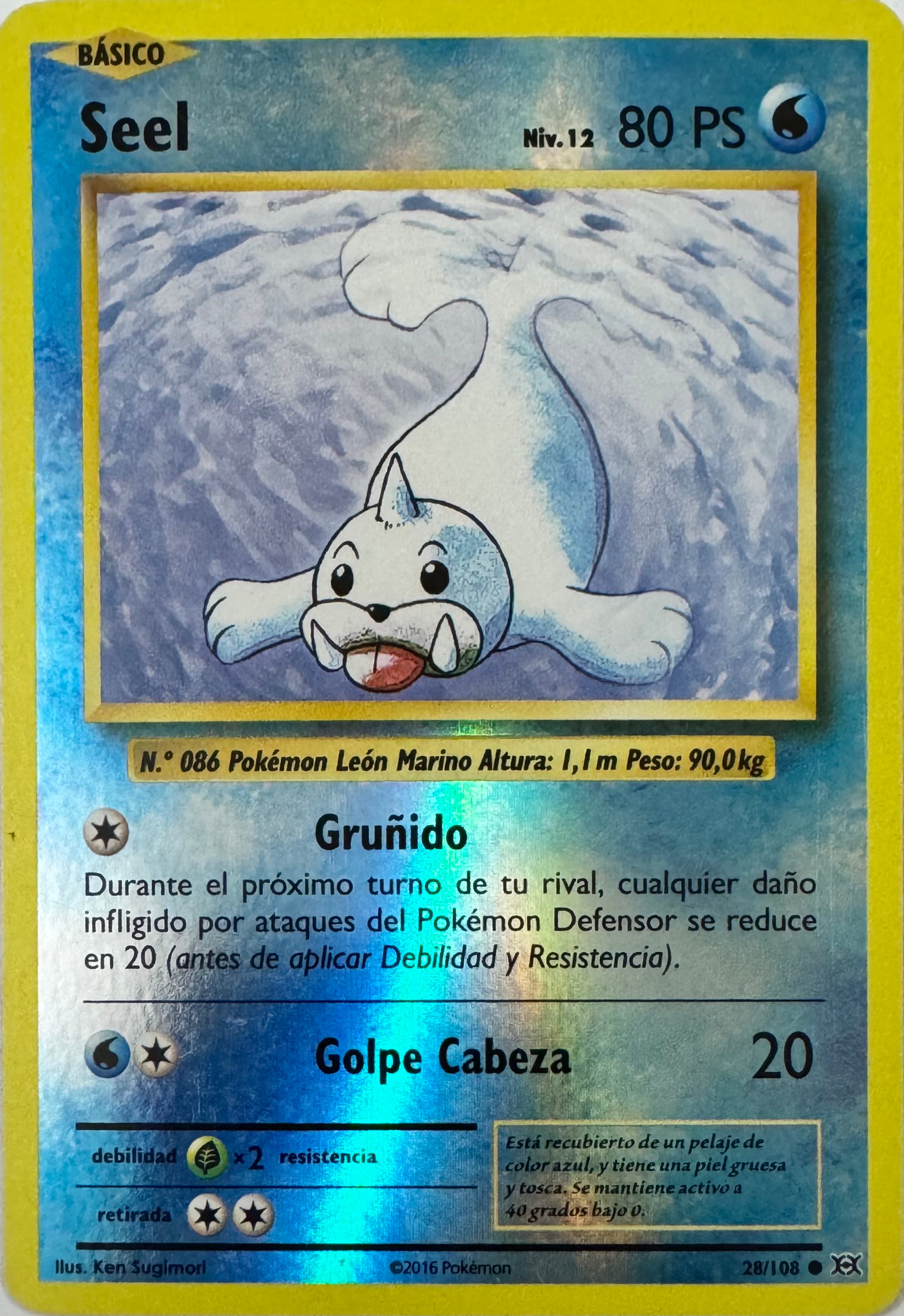 Pokemon Tcg Seel 28/108 Reverse