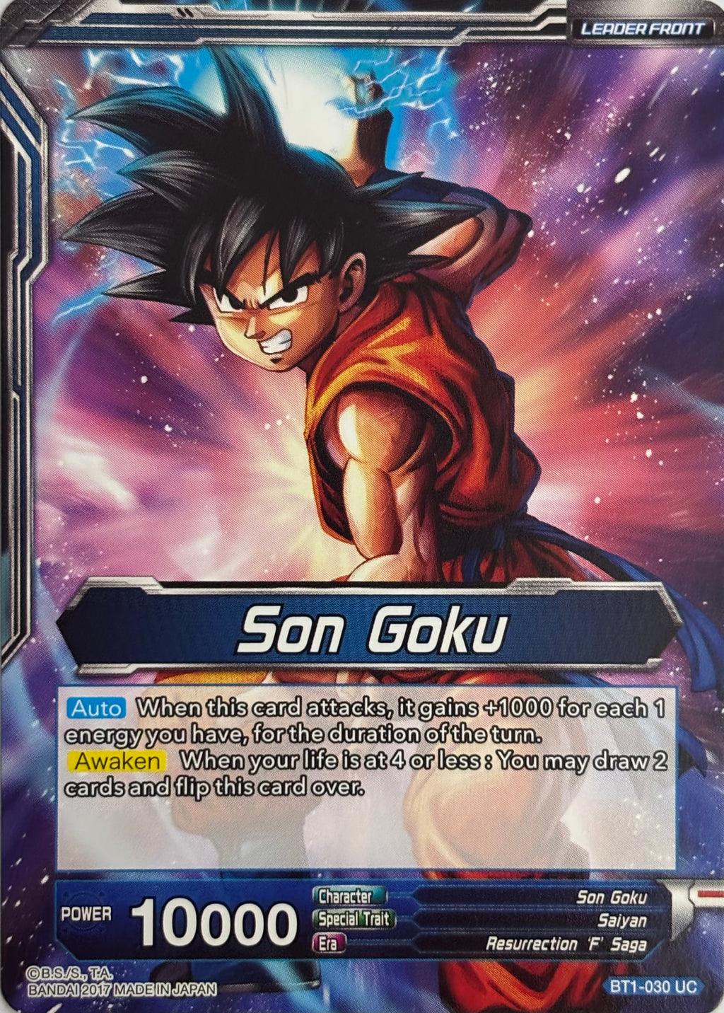 Dragon Ball Tcg Son Goku // Super Saiyan Blue Son Goku BT1-030