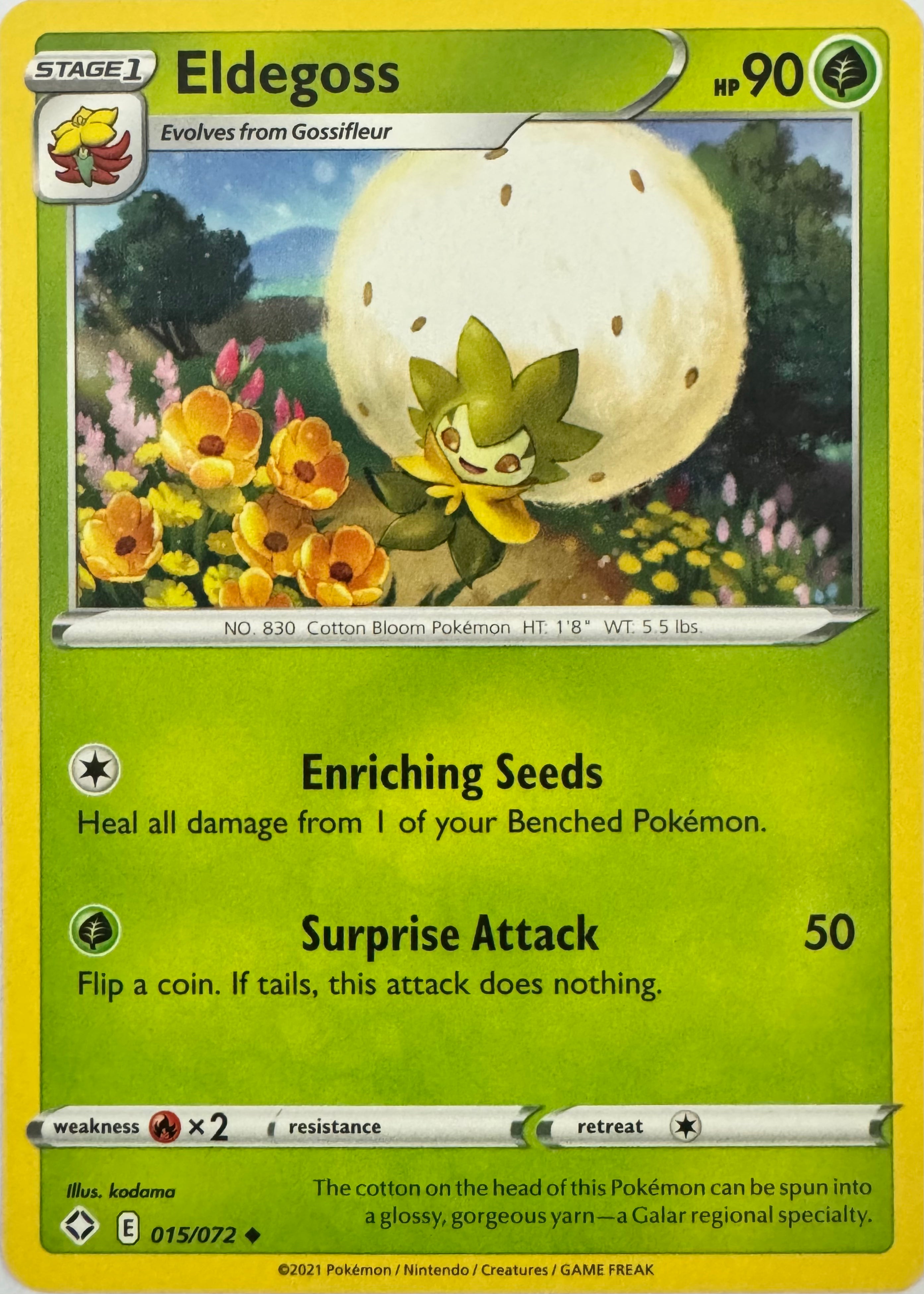 Pokemon Tcg Eldegoss 015/072