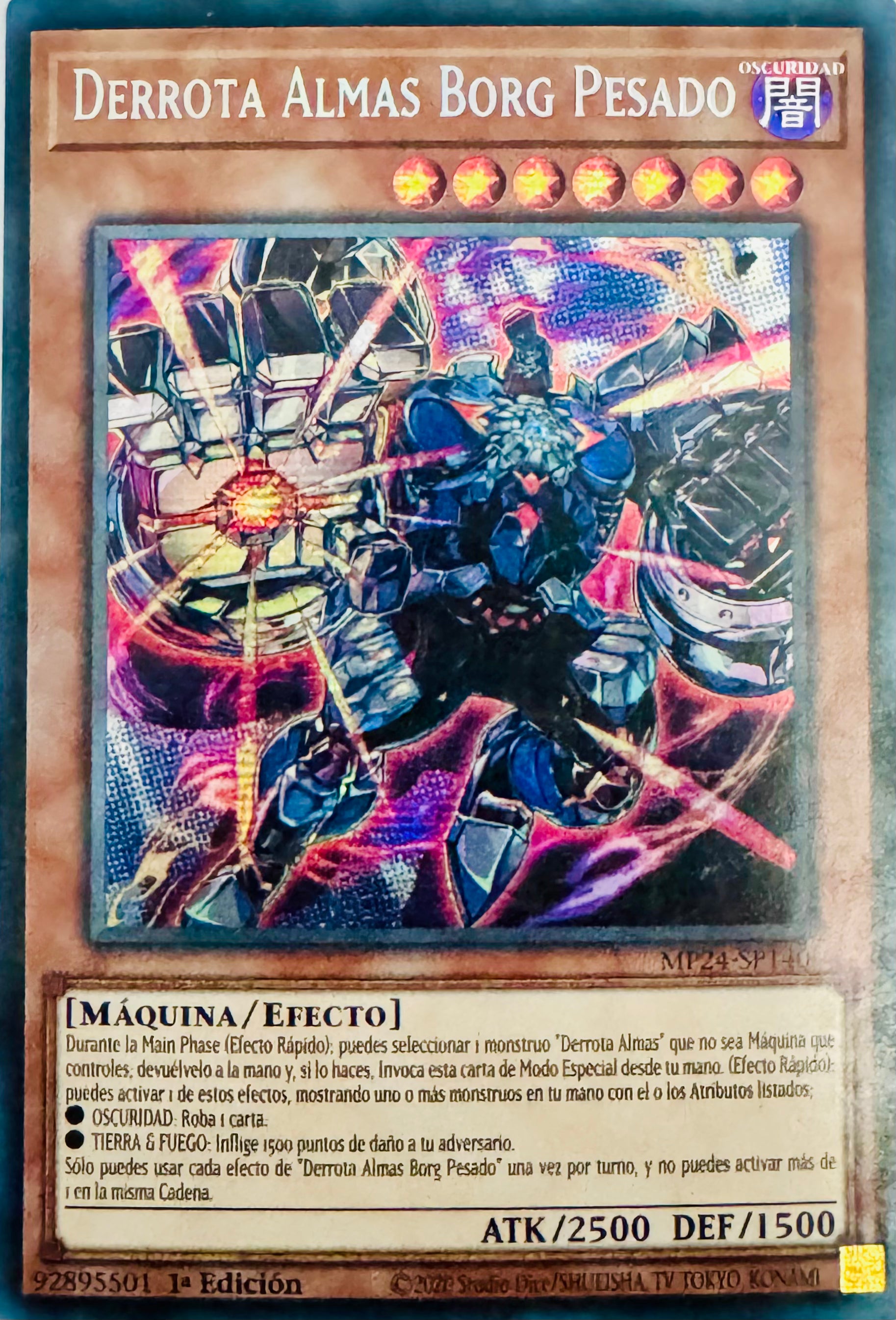 YUGIOH! DERROTA ALMAS BORG PESADO MP24-SP140 PRISMATIC RARE