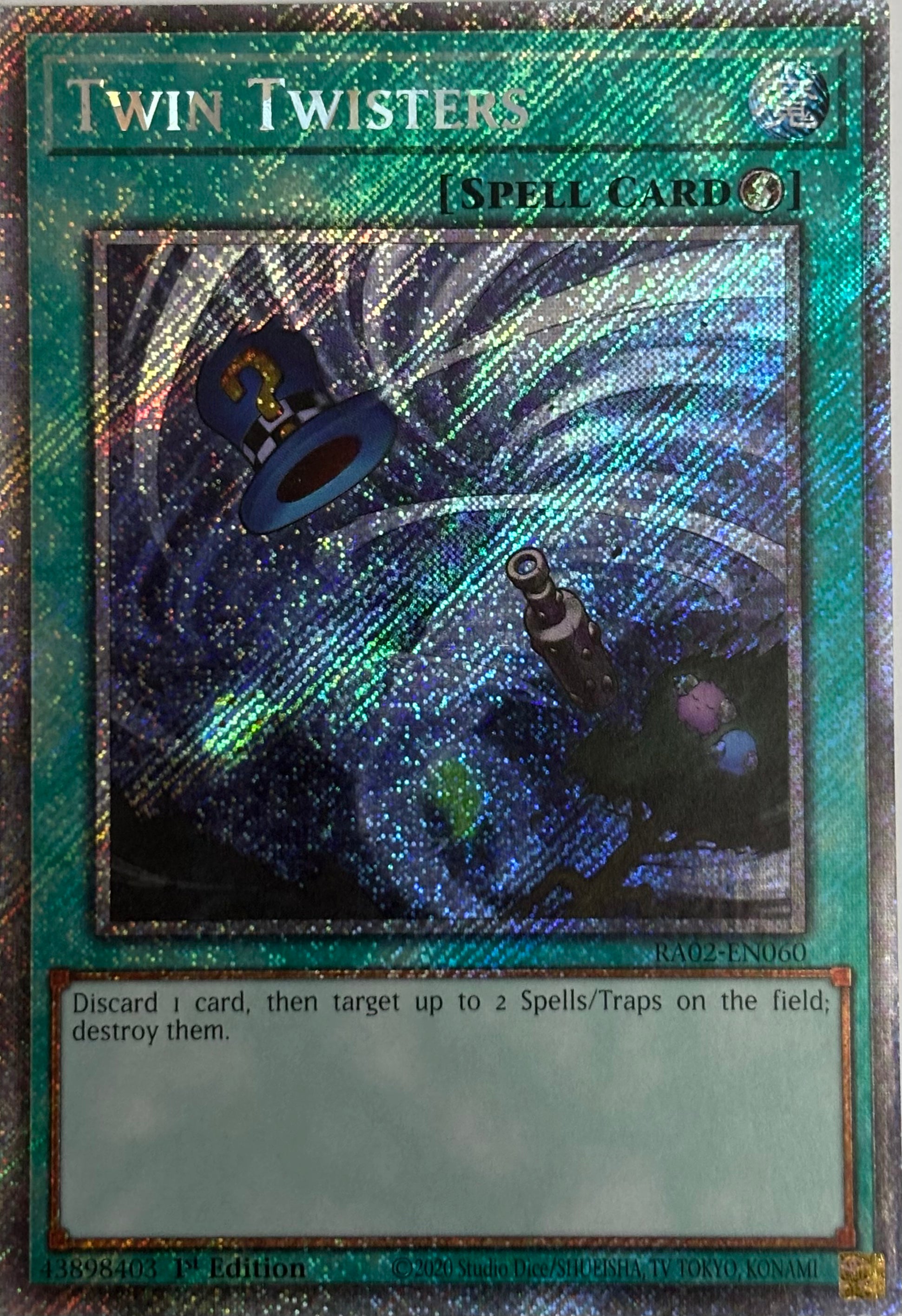 Yugioh! Tcg Twin Twisters RA02-EN060 1st Edition Platinum