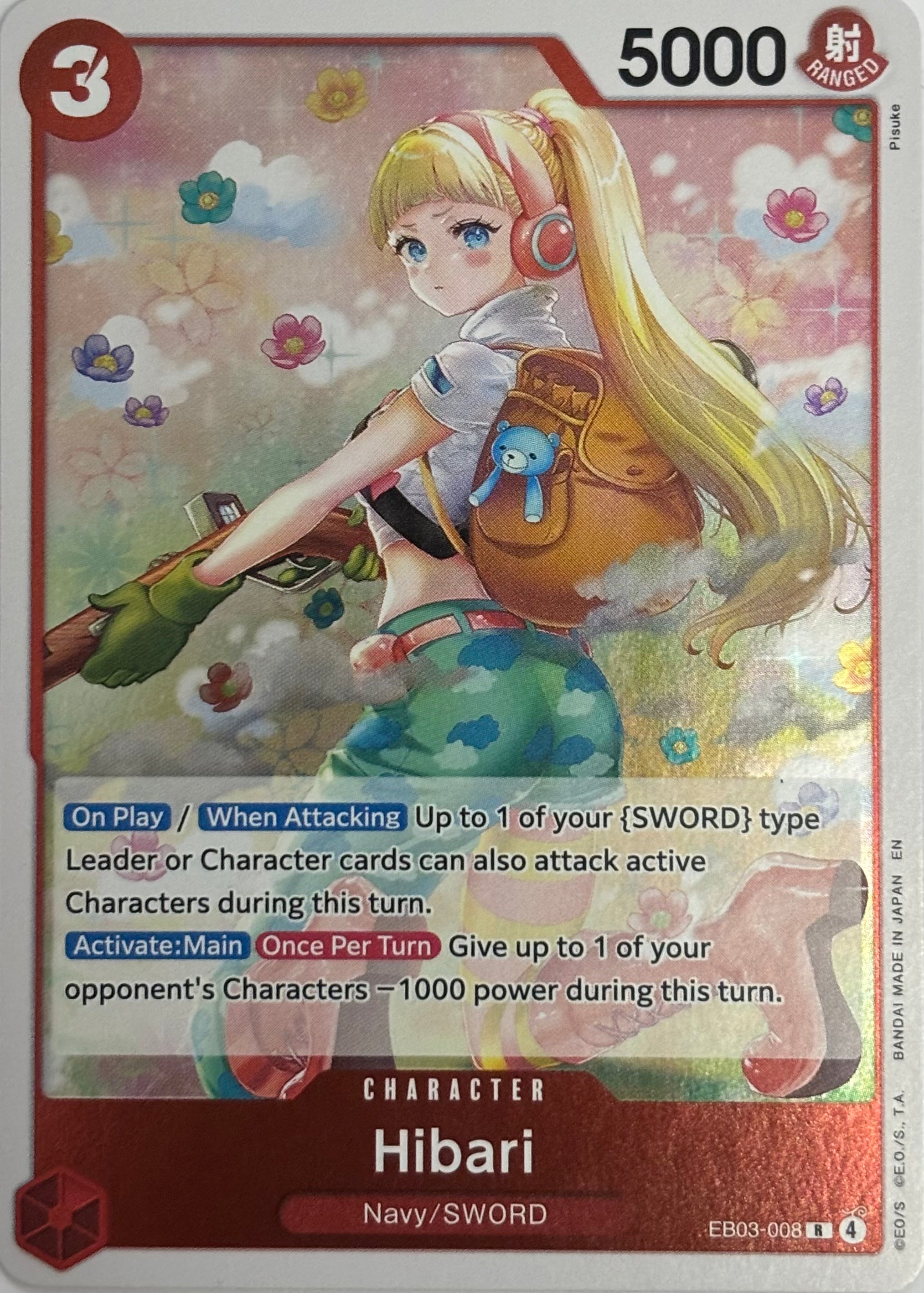 One Piece Tcg Hibari EB03-008 Foil