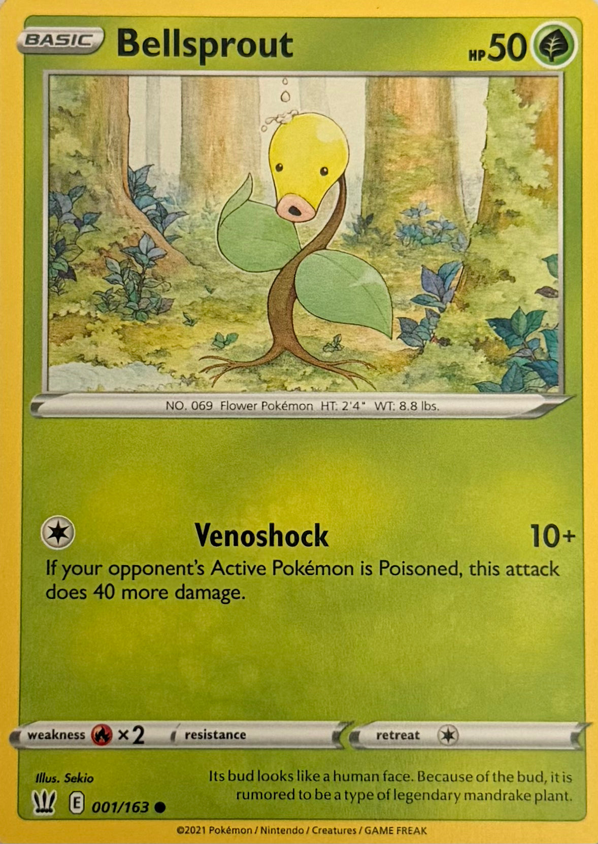Pokemon Tcg Bellsprout 001/163