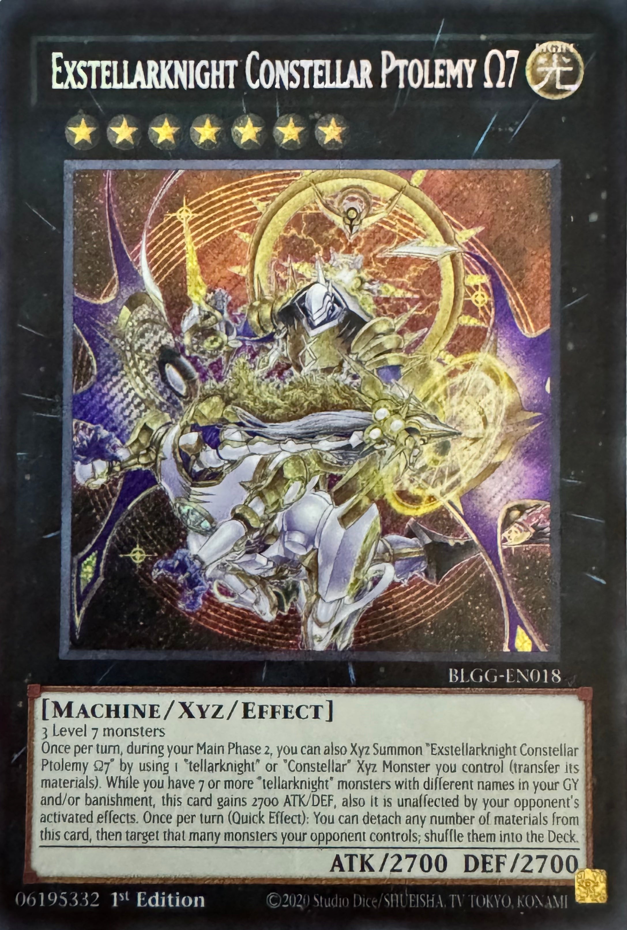 Yugioh! Exstellarknight Constellar Ptolemy Omega 7 Blgg-en018 1st Edition Secret