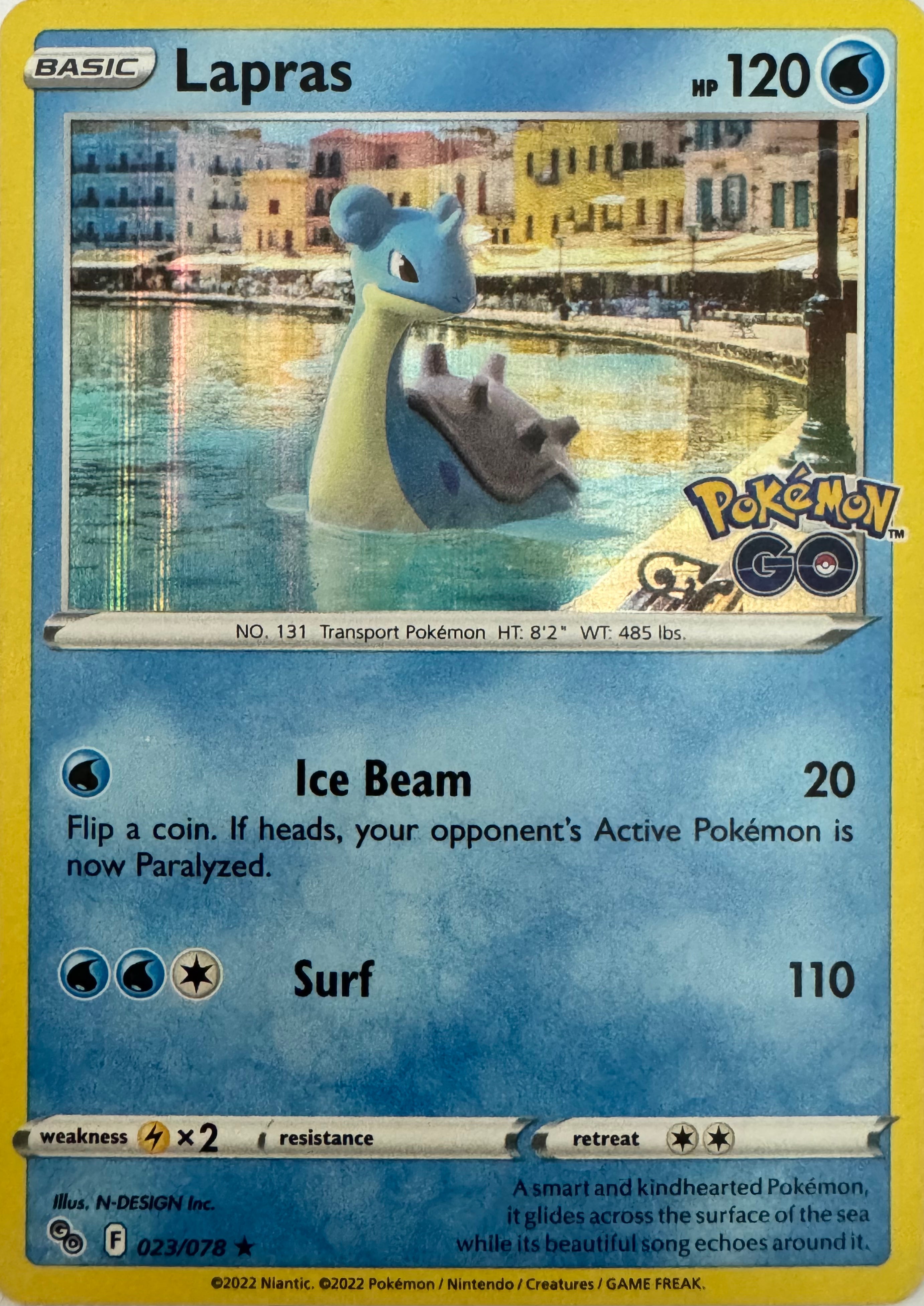 Pokemon Tcg Lapras 023/078 Holo (PGO)