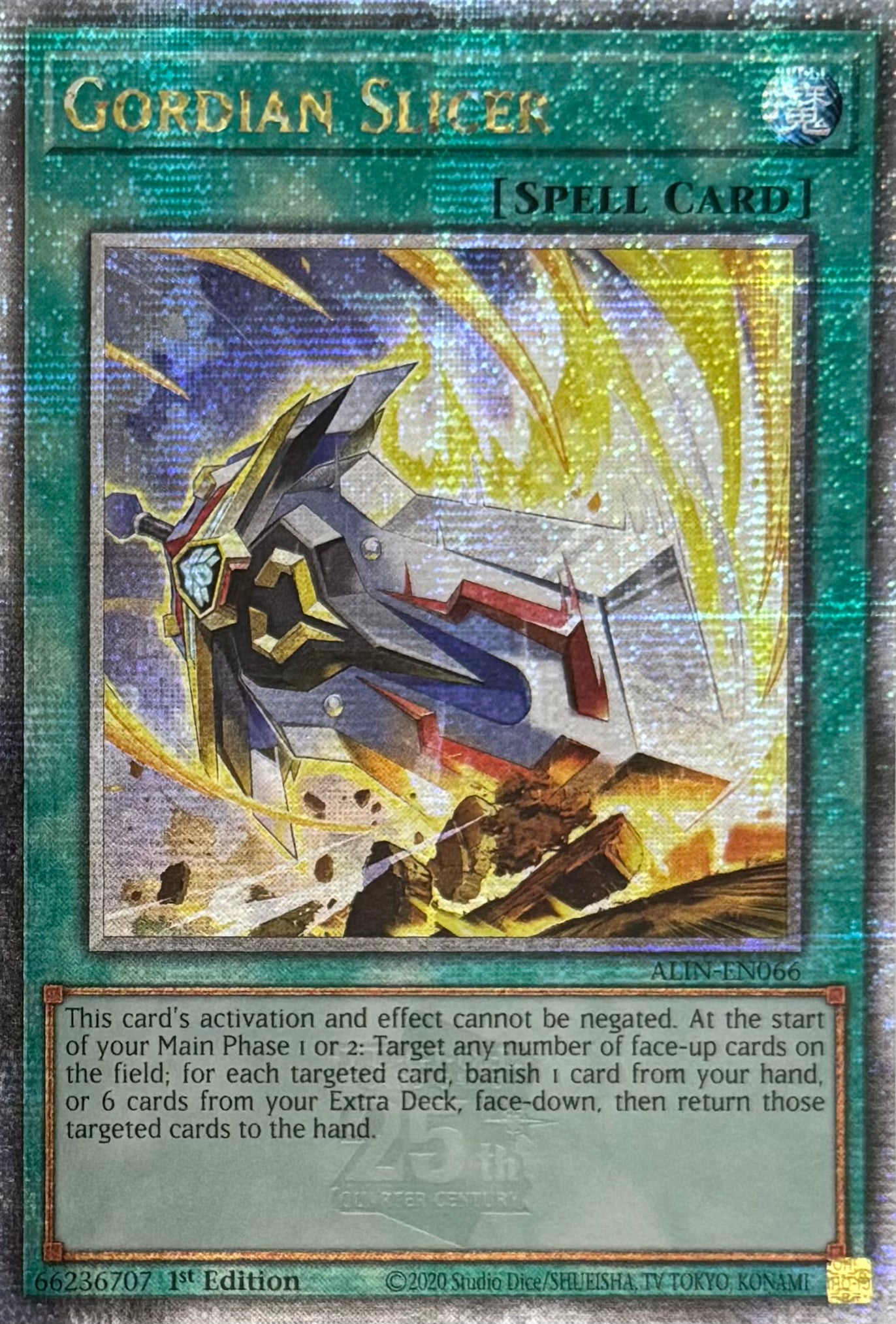 Yugioh! Gordian Slicer Alin-en066 Quarter Century