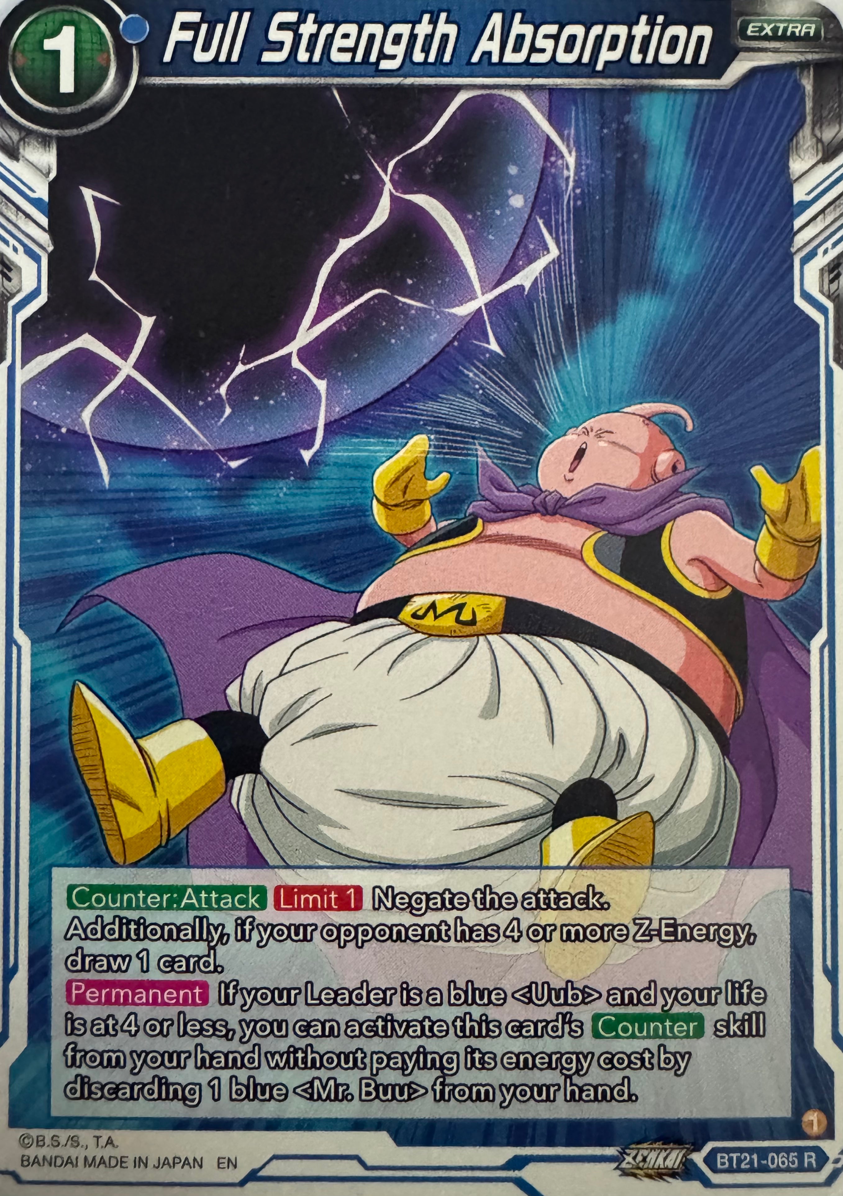 Dragon Ball Tcg Full Strength Absorption Bt21-065