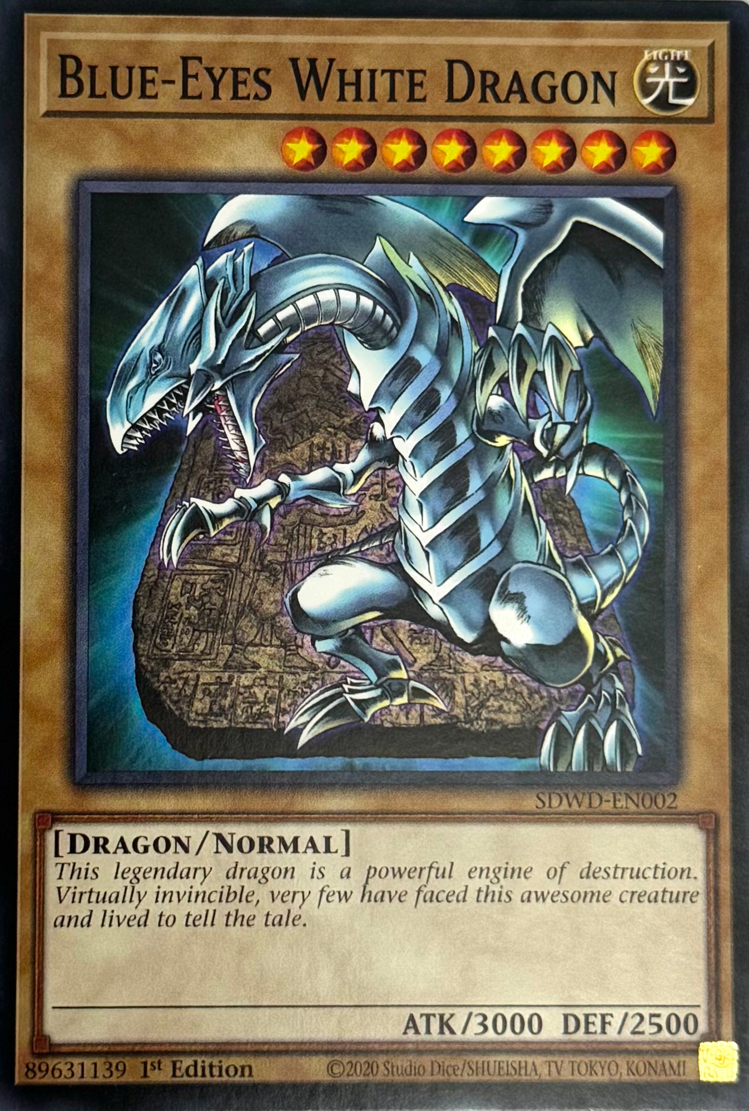 Yugioh! Blue-Eyes White Dragon Sdwd-en002 1st Edition