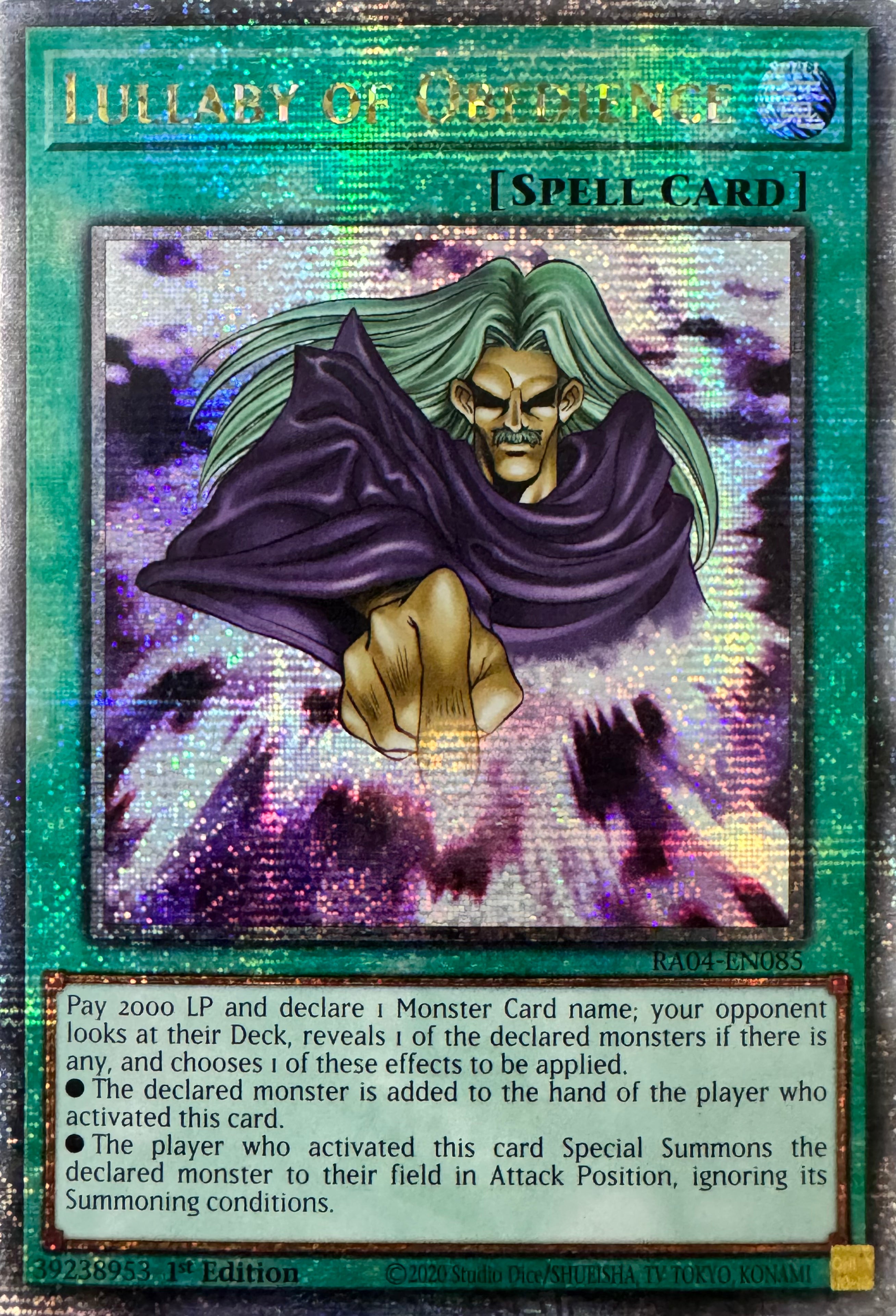 Yugioh! Lullaby Of Obedience Ra04-en085 1st Edition Quarter