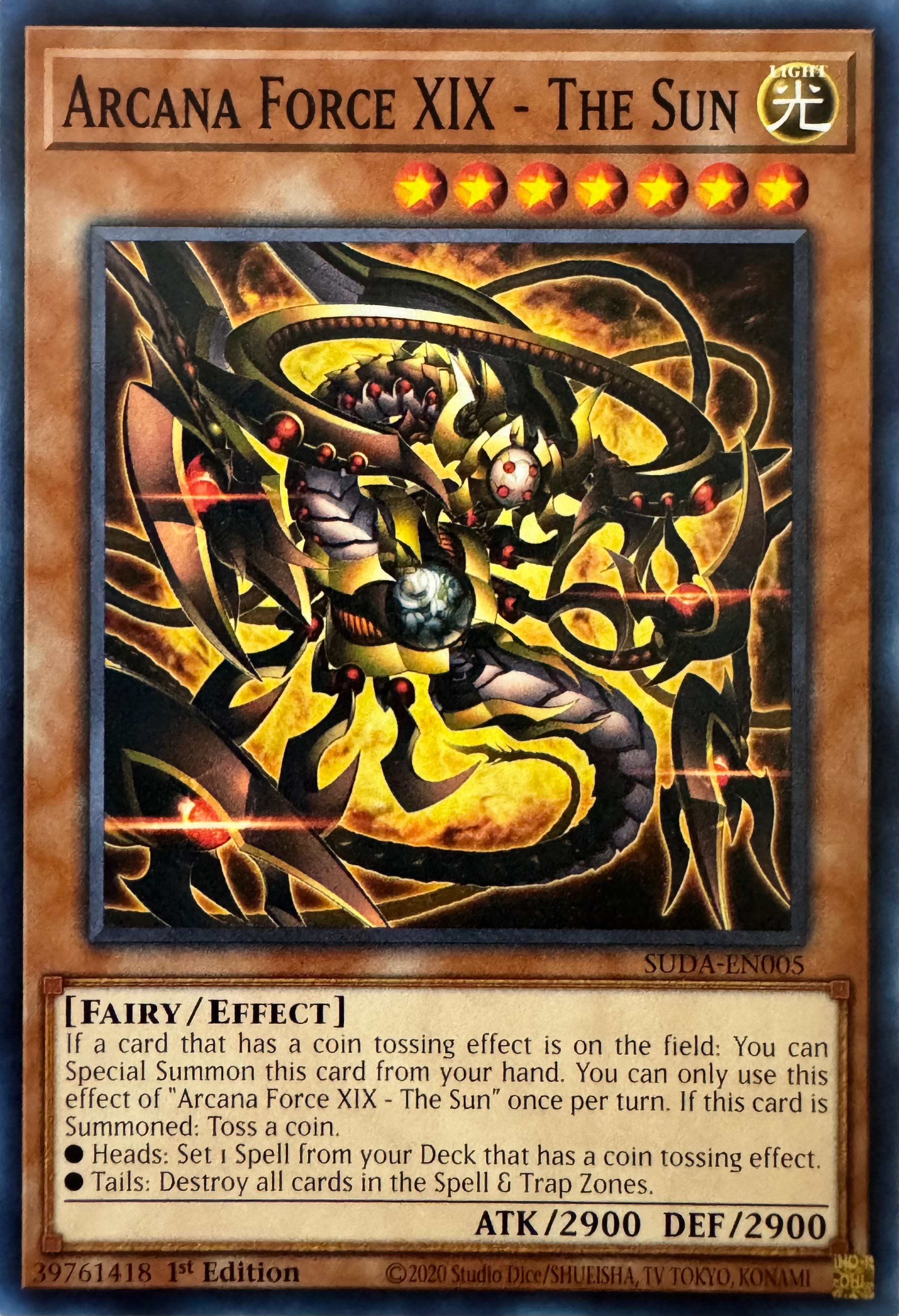 Yugioh! Arcana Force XIX - The Sun Suda-en005 1st Edition
