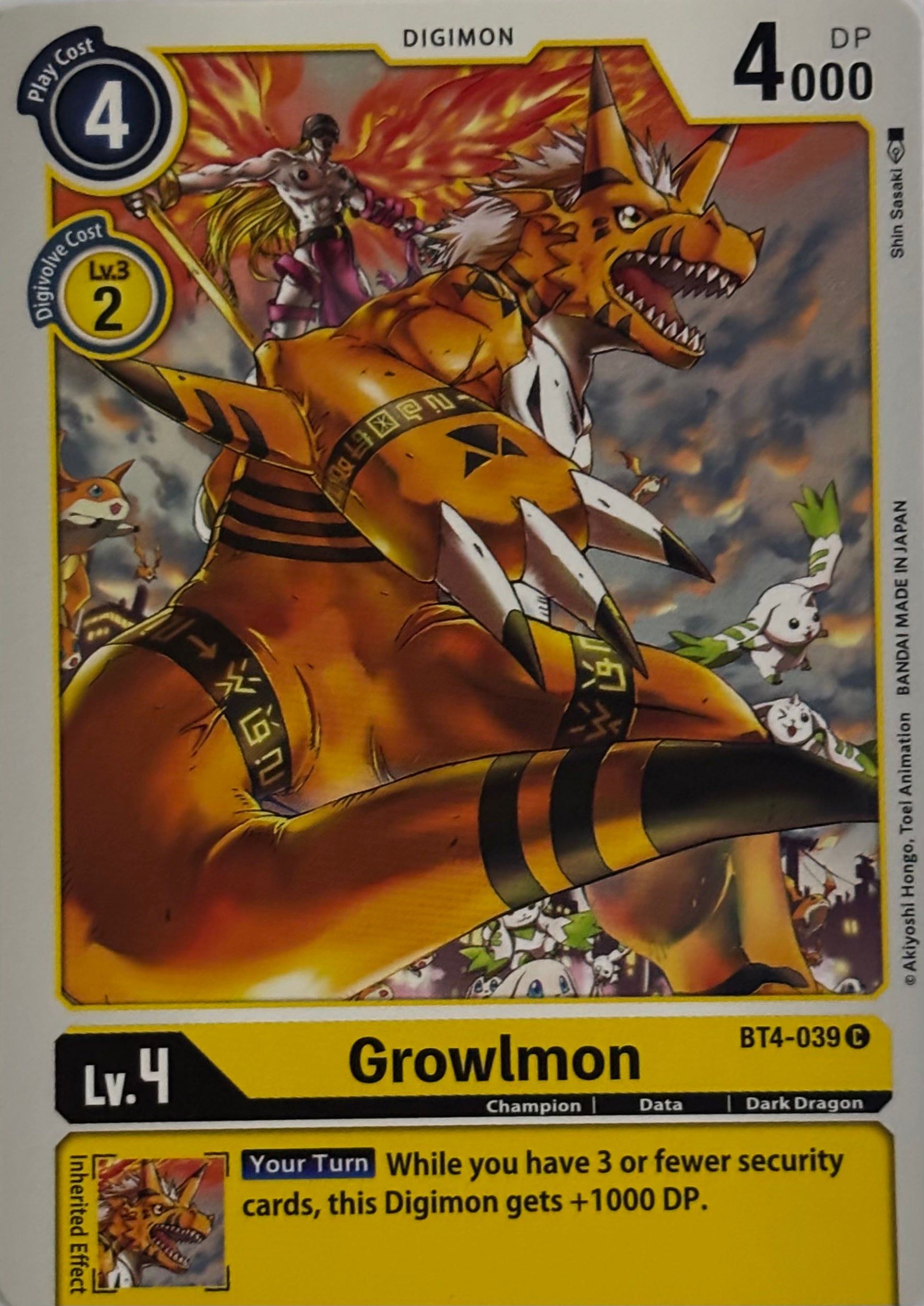 Digimon Tcg Growlmon Bt4-039