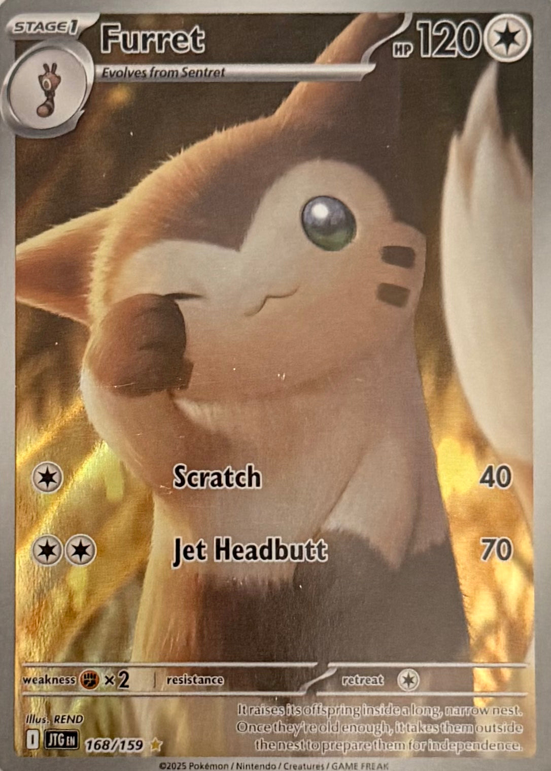 Pokemon Tcg Furret 168/159