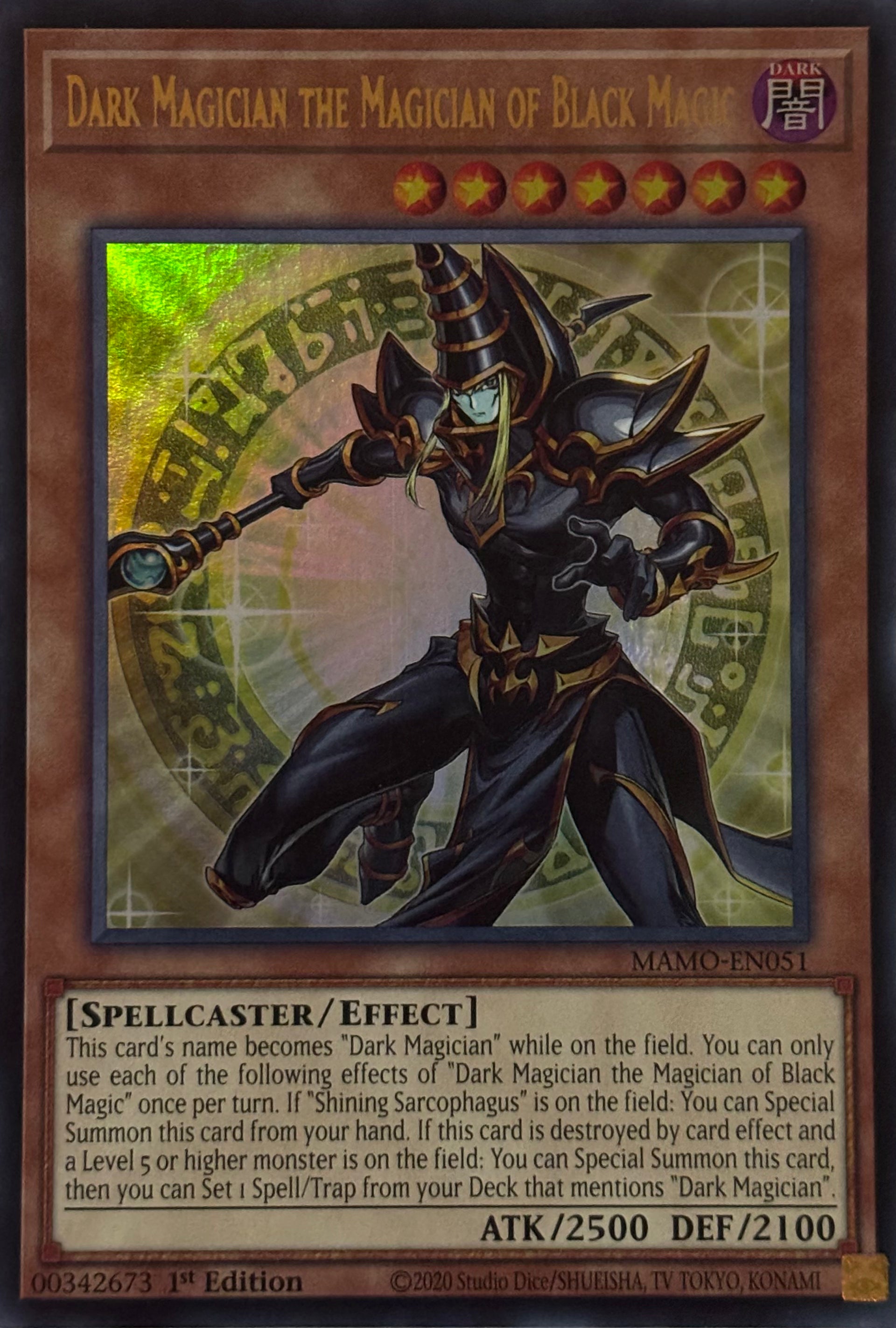 Yugioh! Dark Magician the Magician of Black Magic MAMO-EN051 1st Edition Ultra