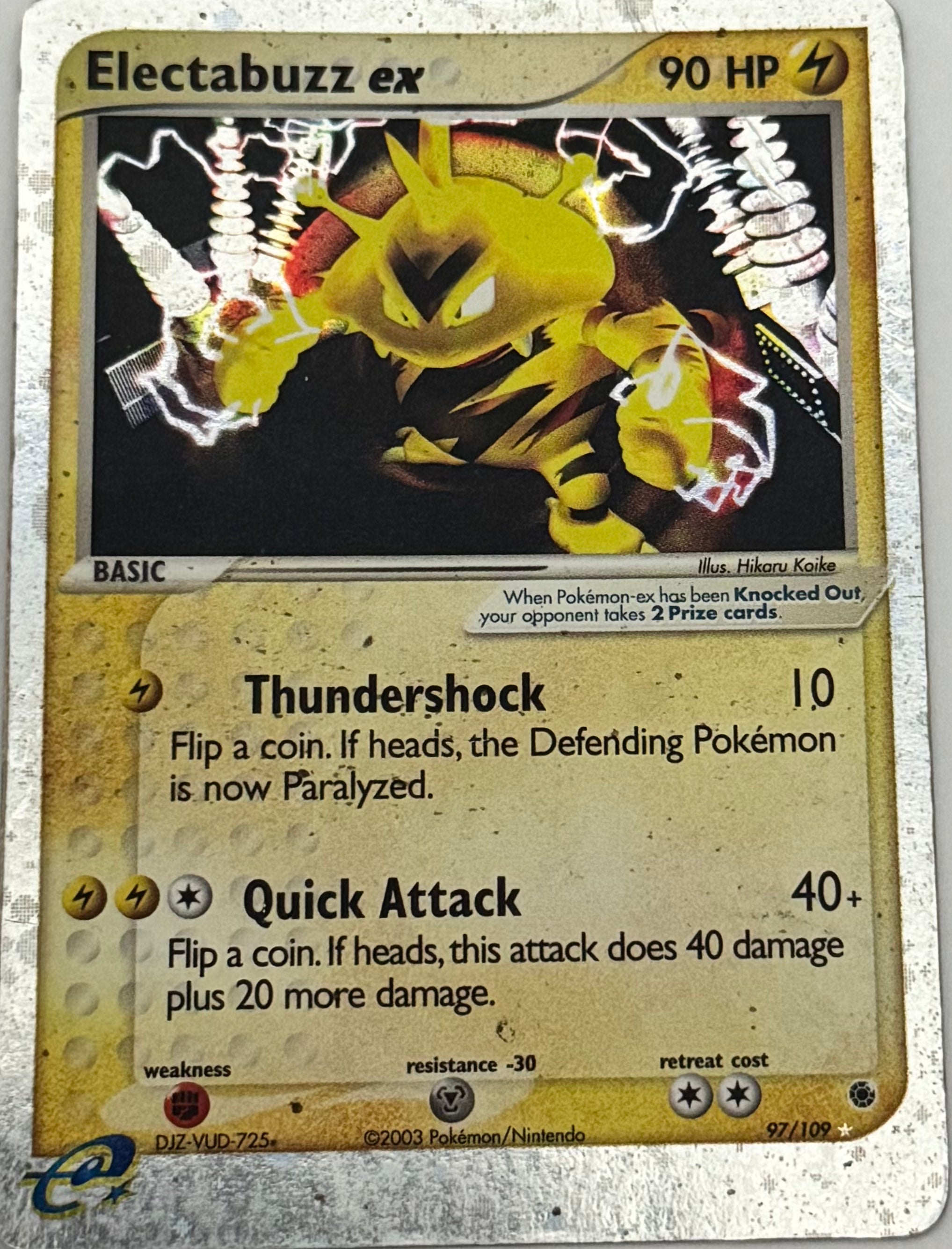 Pokemon Tcg Electabuzz Ex 97/109 Holo