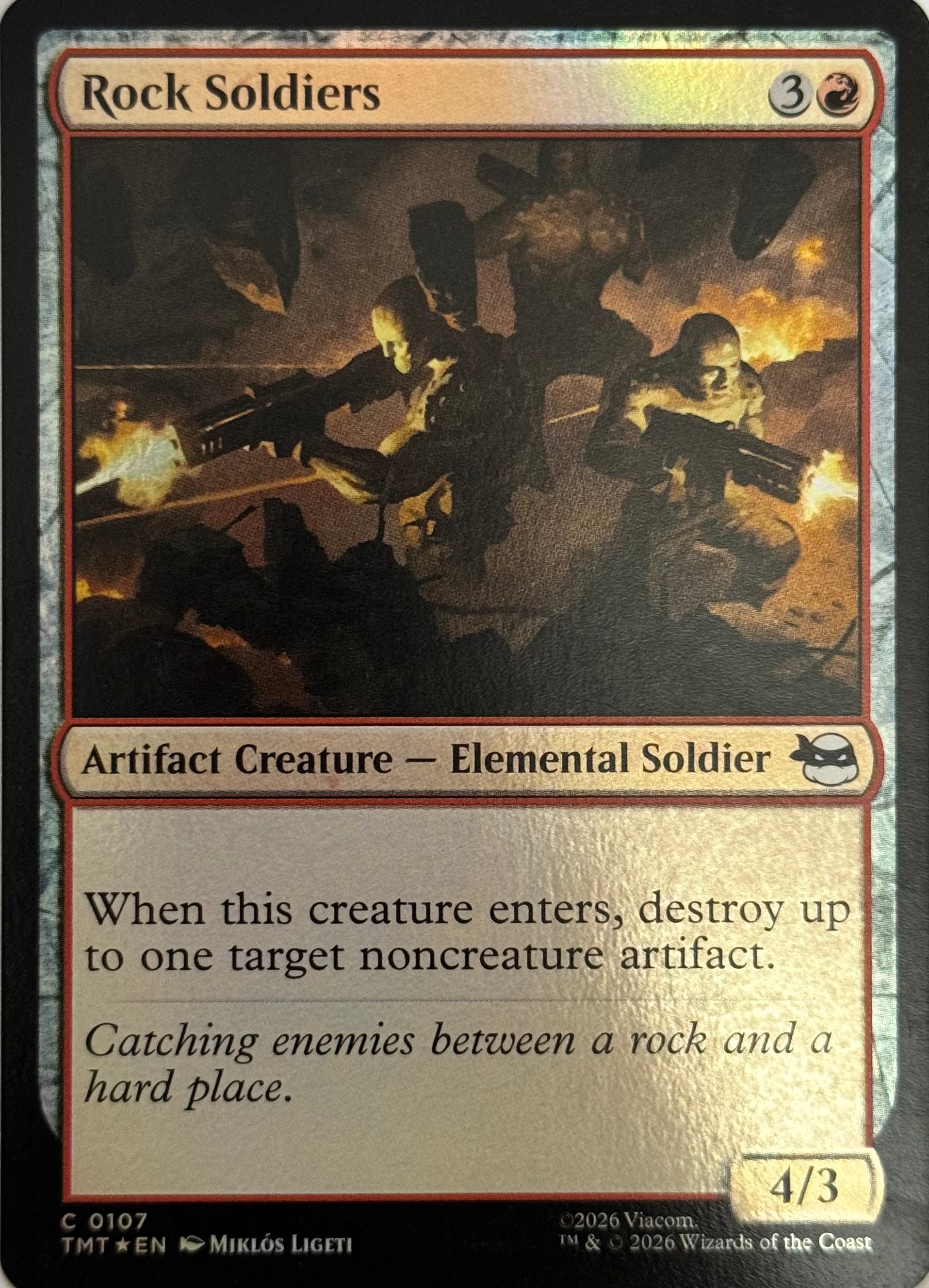 Magic Tcg Rock Soldiers 0107 Foil