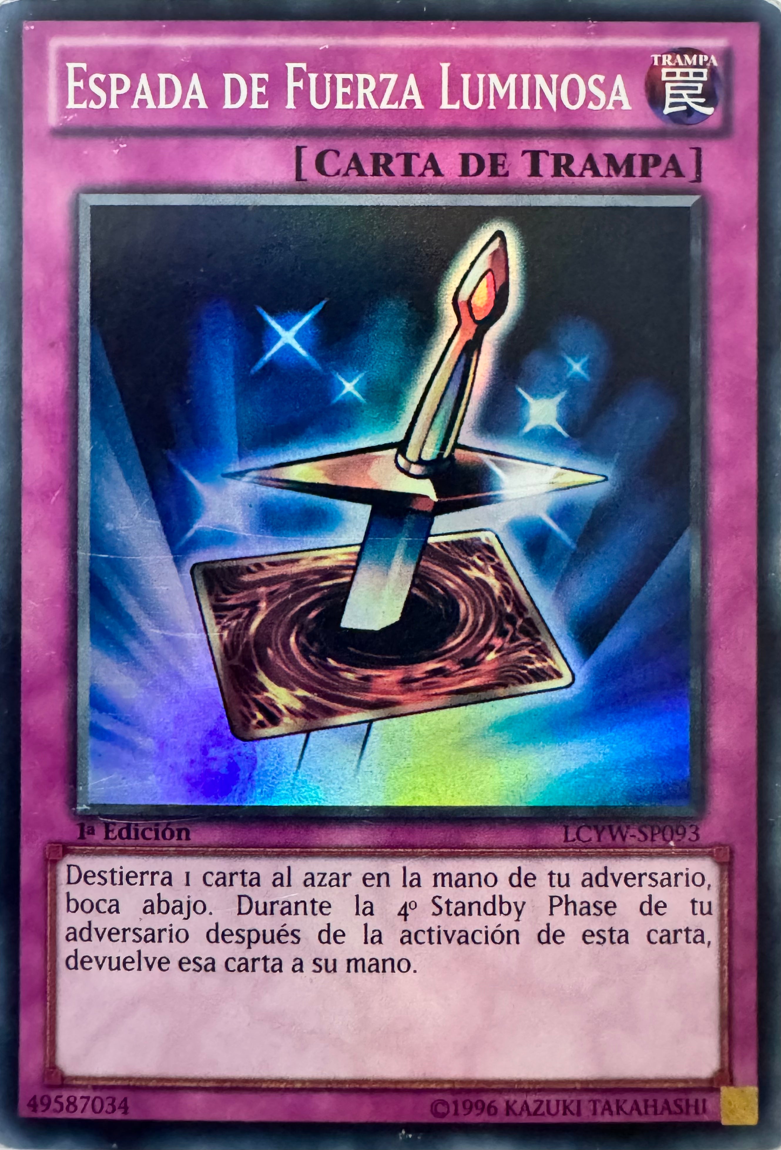 Yugioh! Espada De Fuerza Luminosa Lcyw-sp093 1a Edición Super Rare