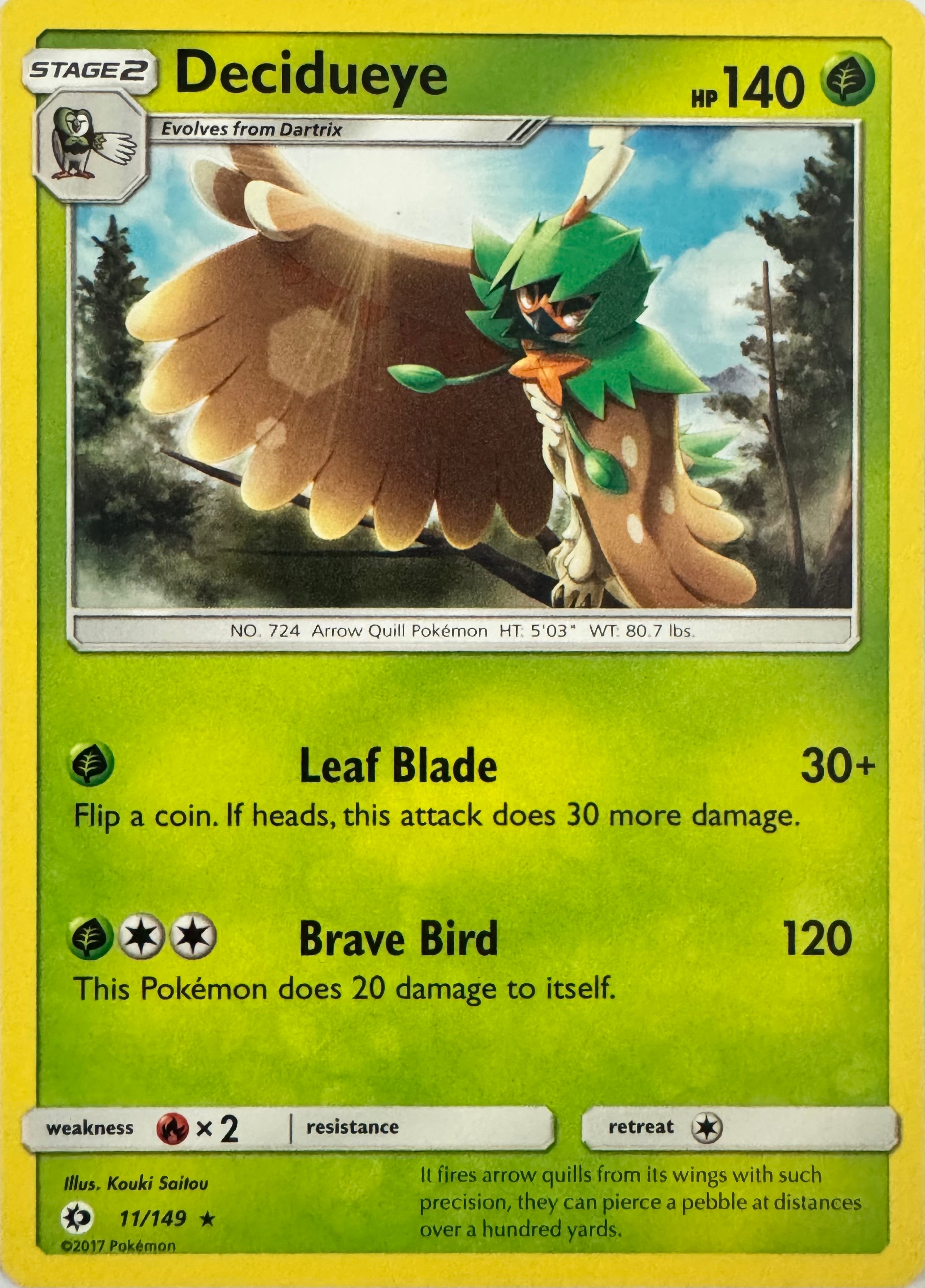 Pokemon Tcg Decidueye 11/149