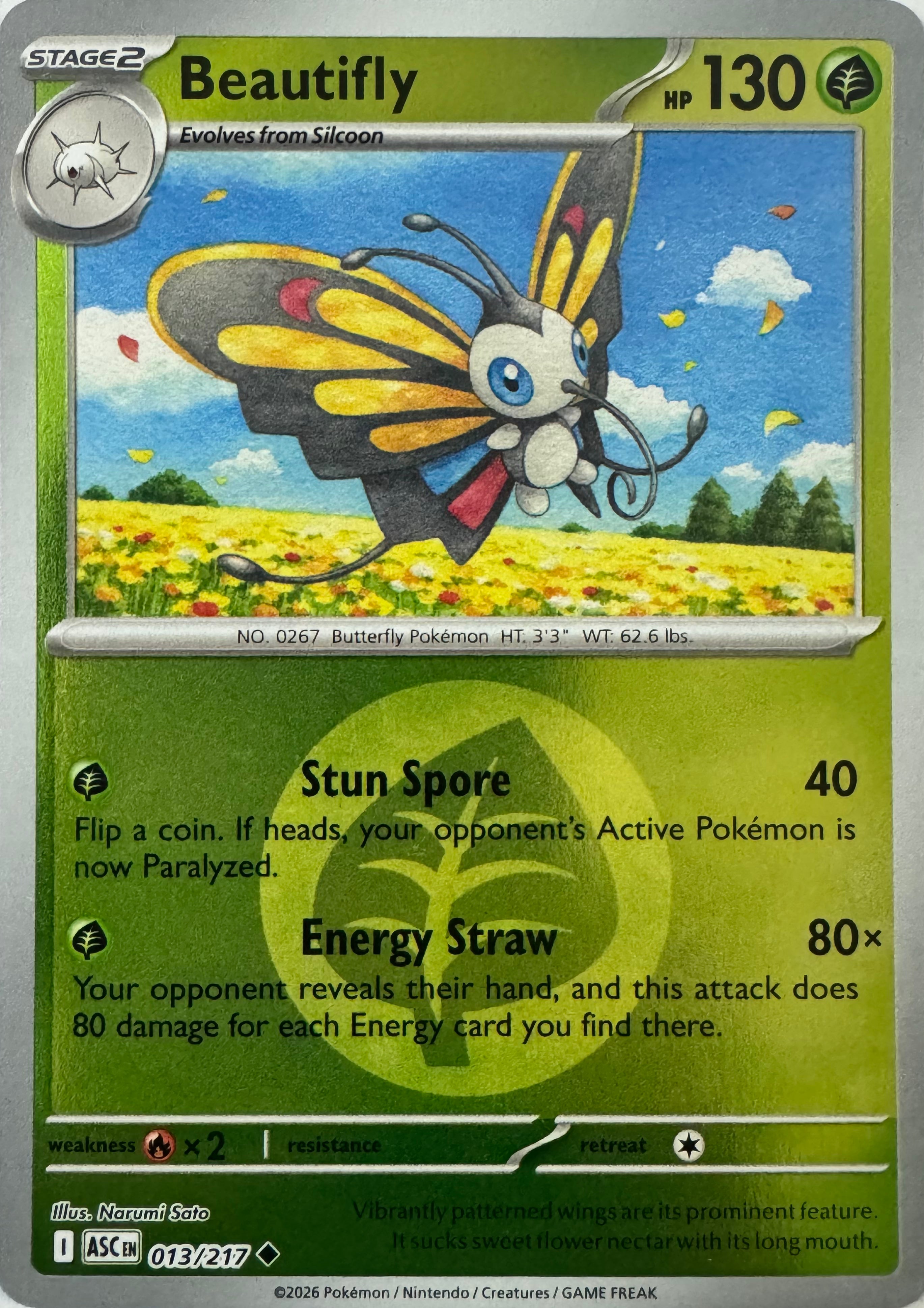 Pokemon Tcg Beautifly 013/217 (Energy Symbol)