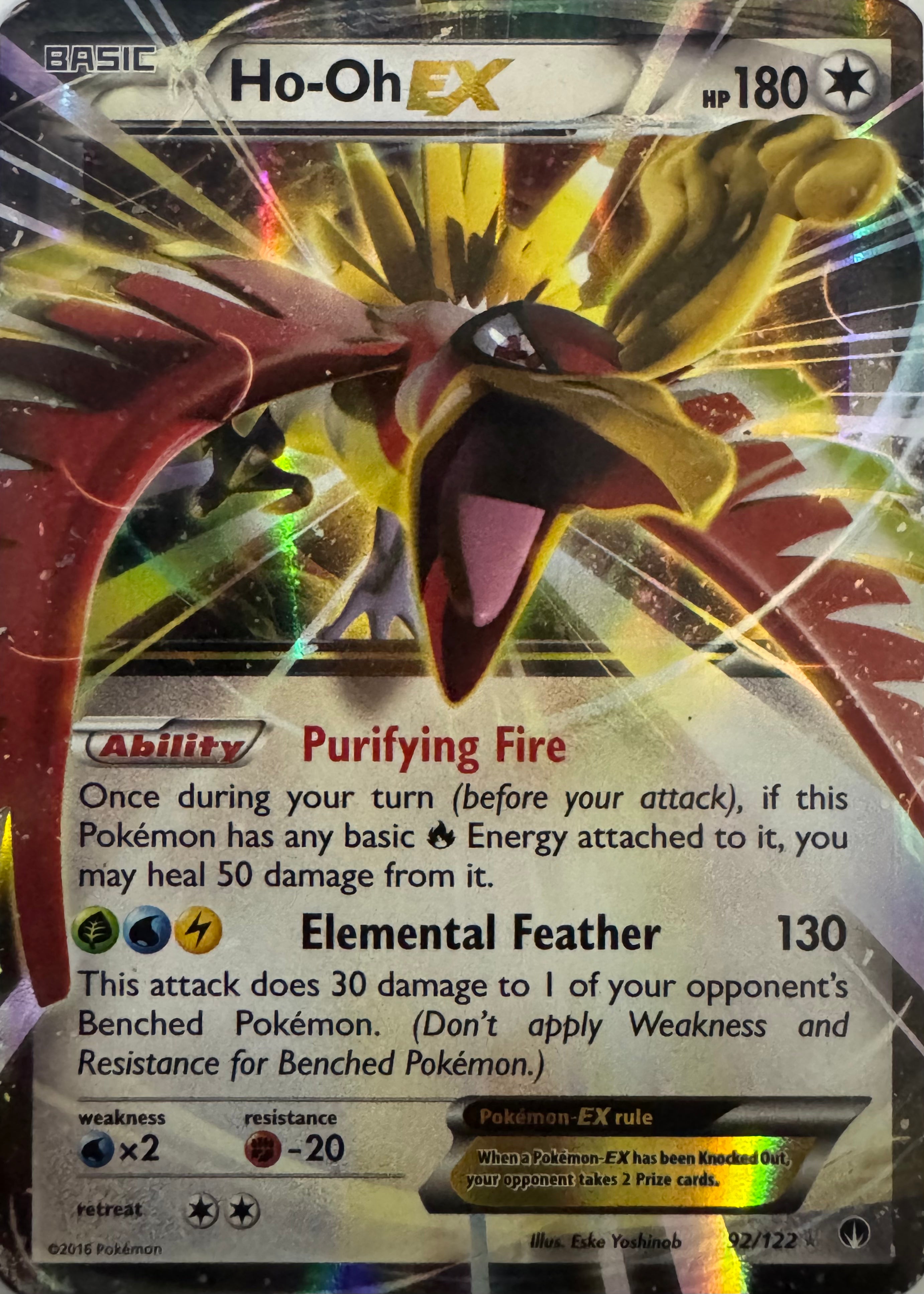 Pokemon Tcg Ho-Oh Ex 92/122 Ultra Rare