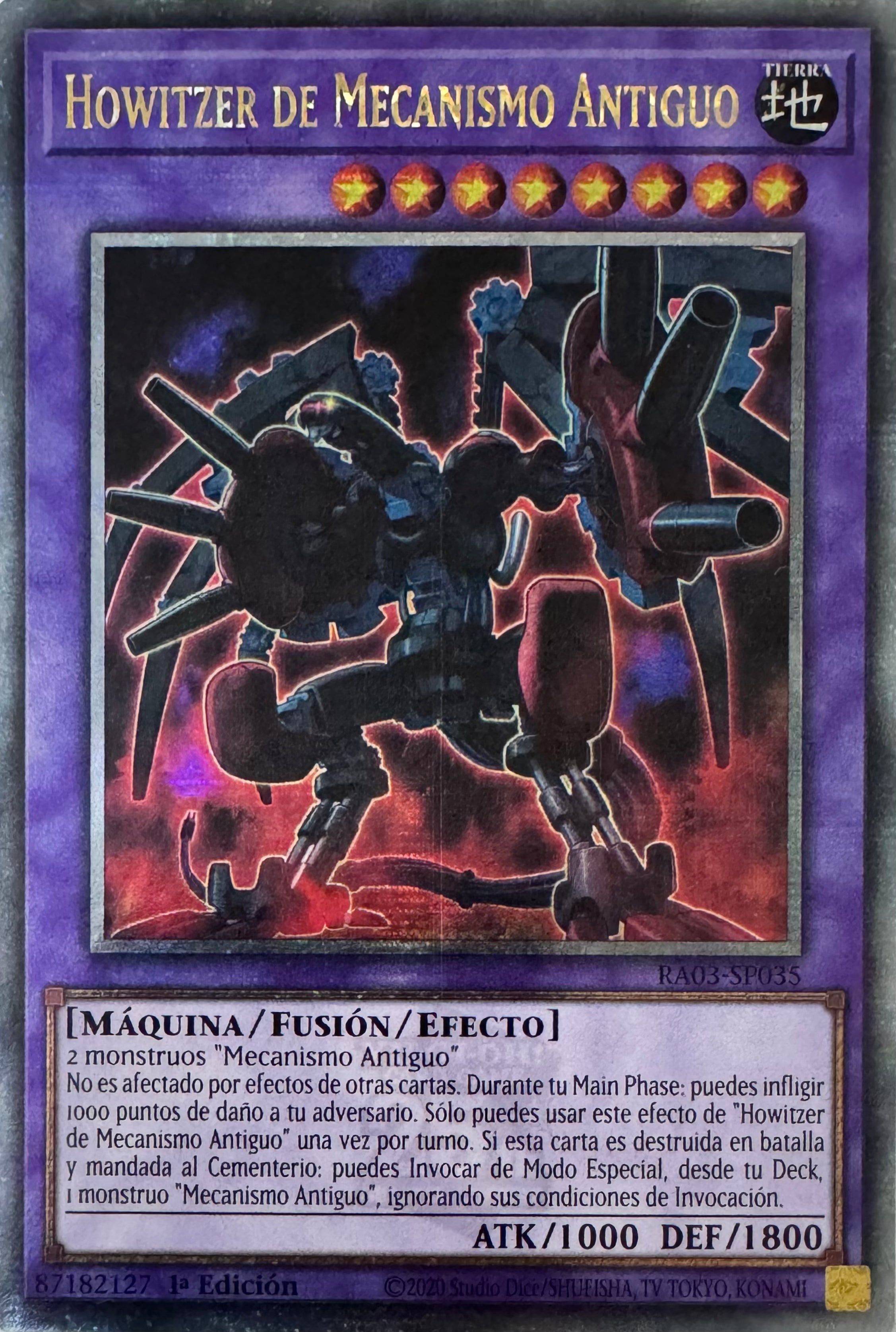 Yugioh! Howitzer De Mecanismo Antiguo Ra03-sp035 1a Edición Quarter