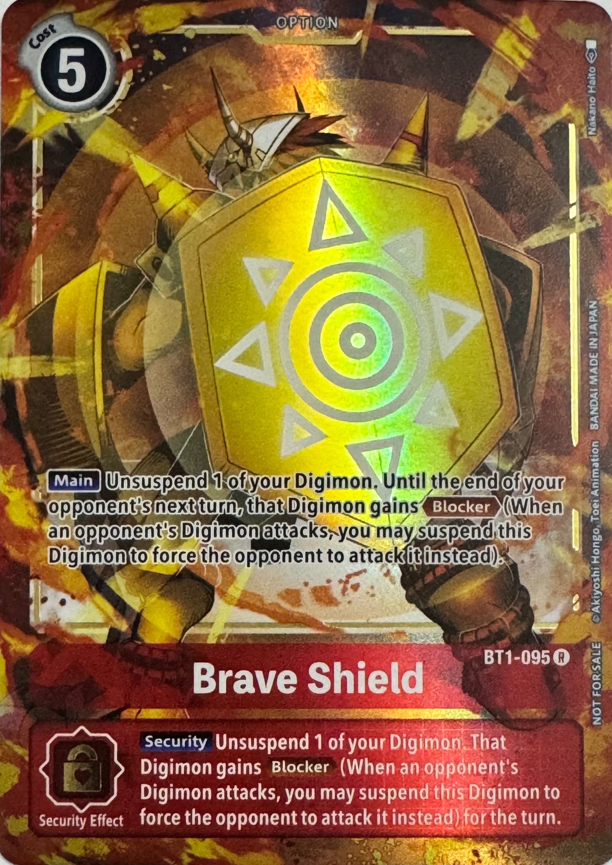 Digimon Tcg Brave Shield Bt1-095 Foil