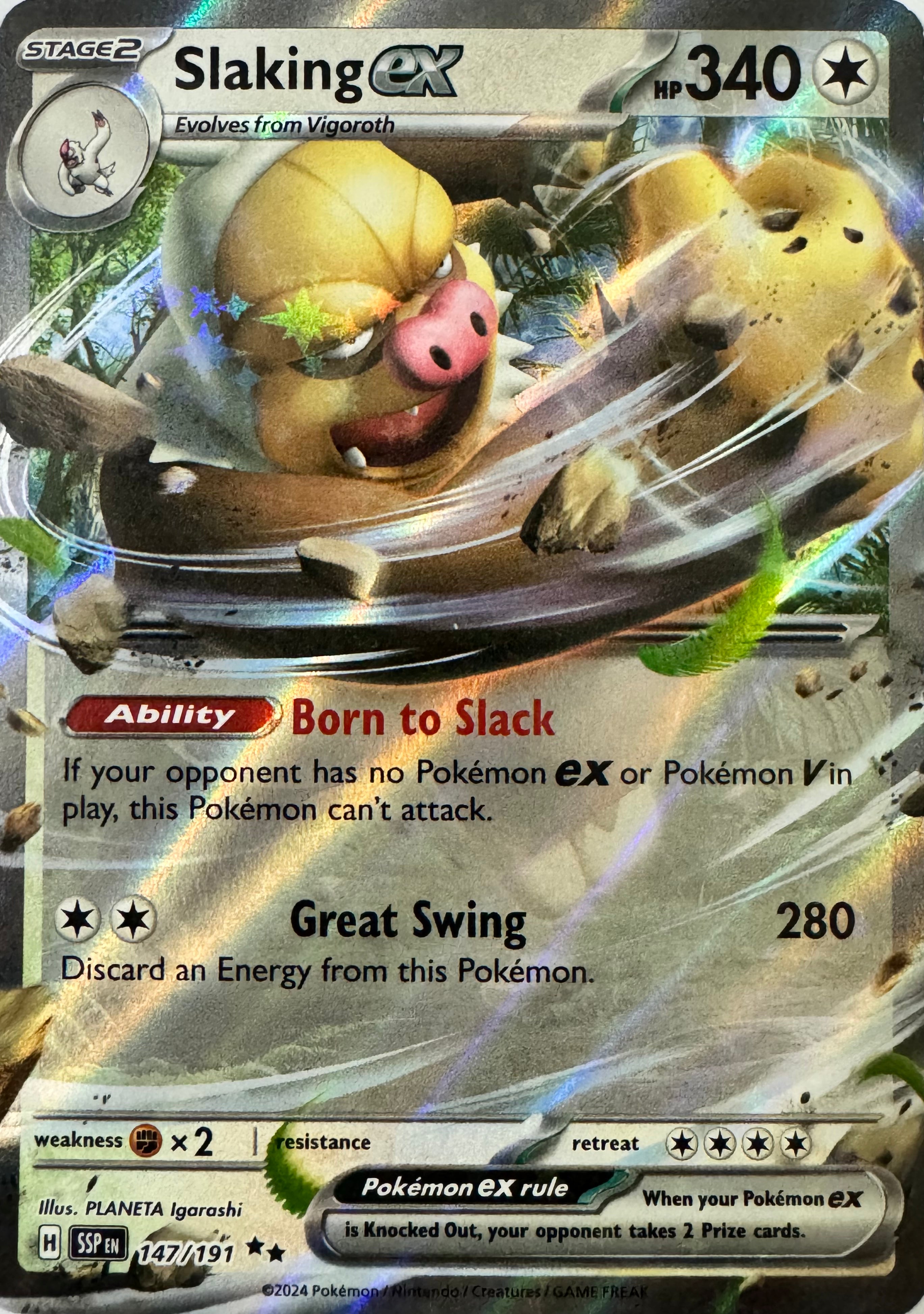 Pokemon Tcg Slaking Ex 147/191