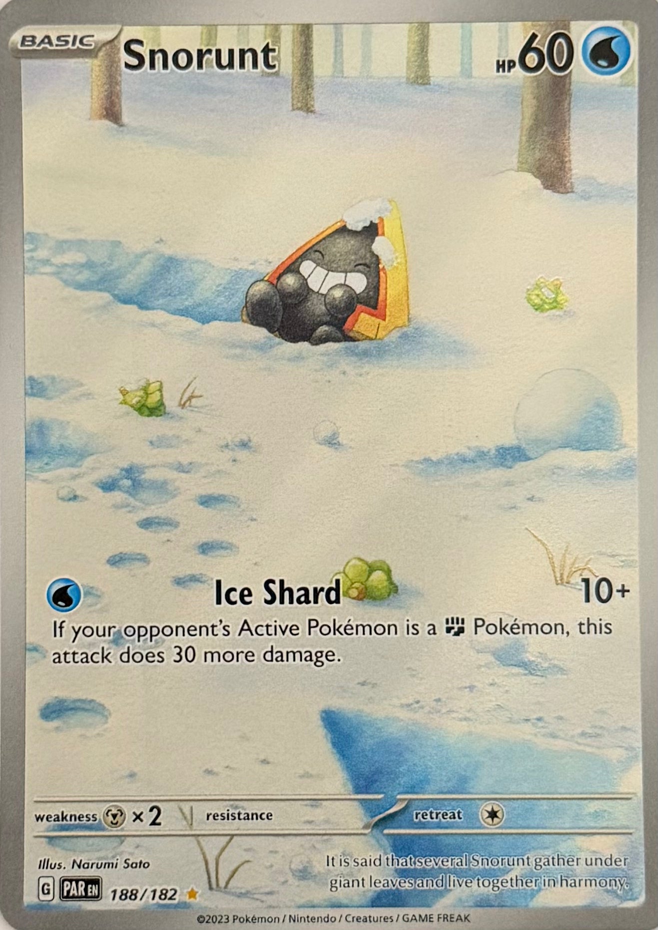 Pokemon Tcg Snorunt 188/182