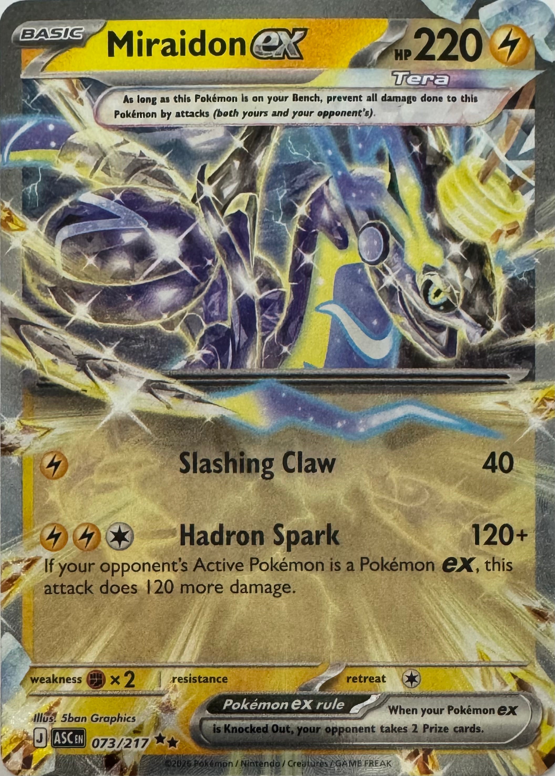 Pokémon Tcg Miraidon Ex 073/217