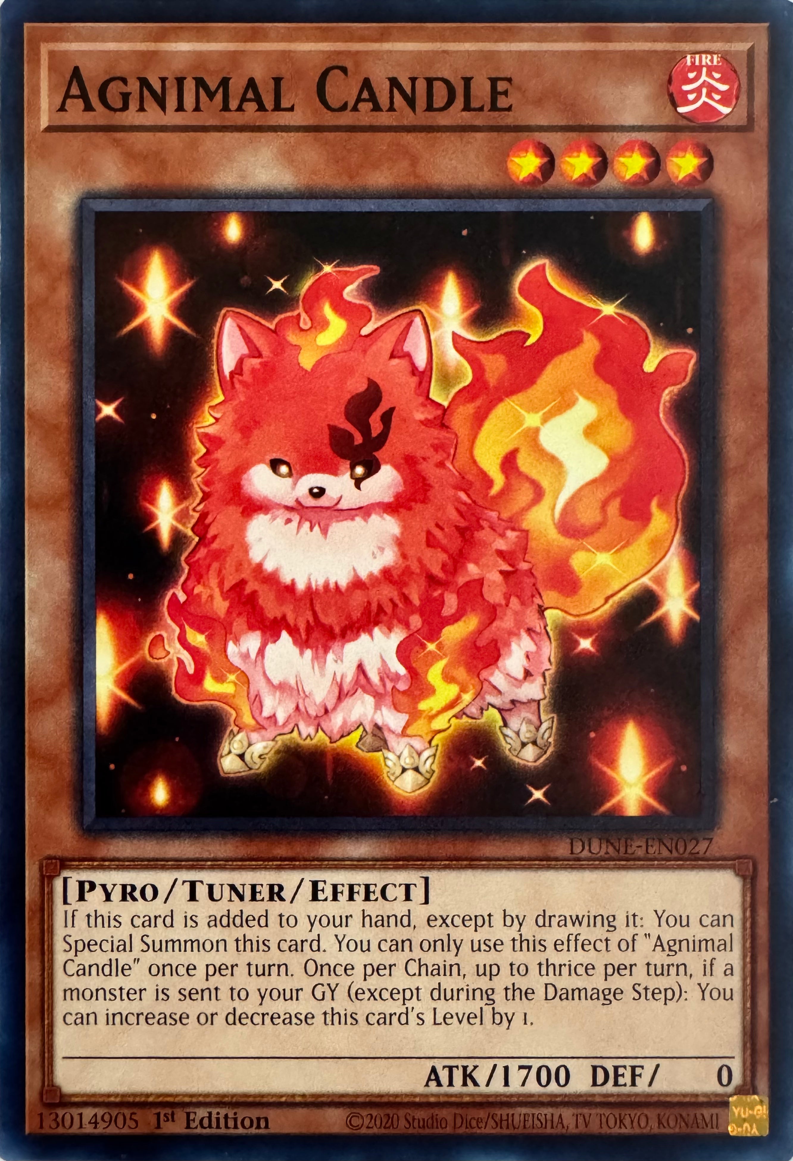 Yugioh! Agnimal Candle Dune-en027 1st Edition