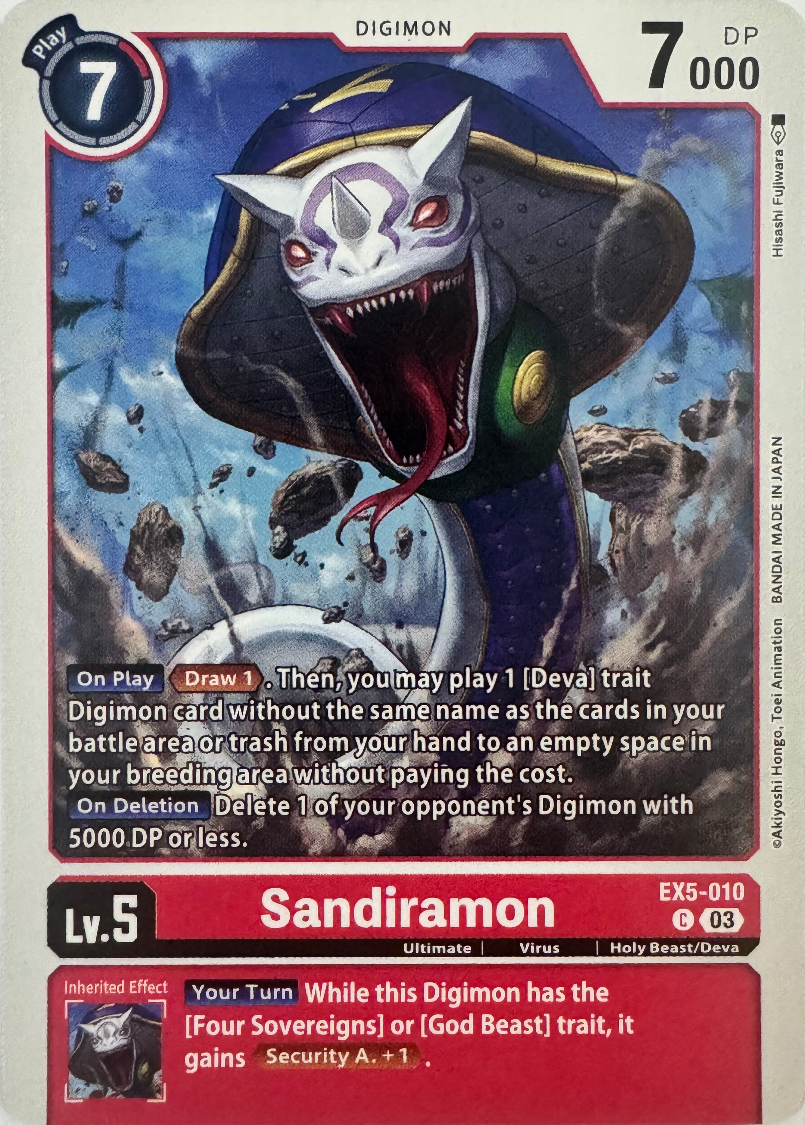 Digimon Tcg Sandiramon Ex5-010