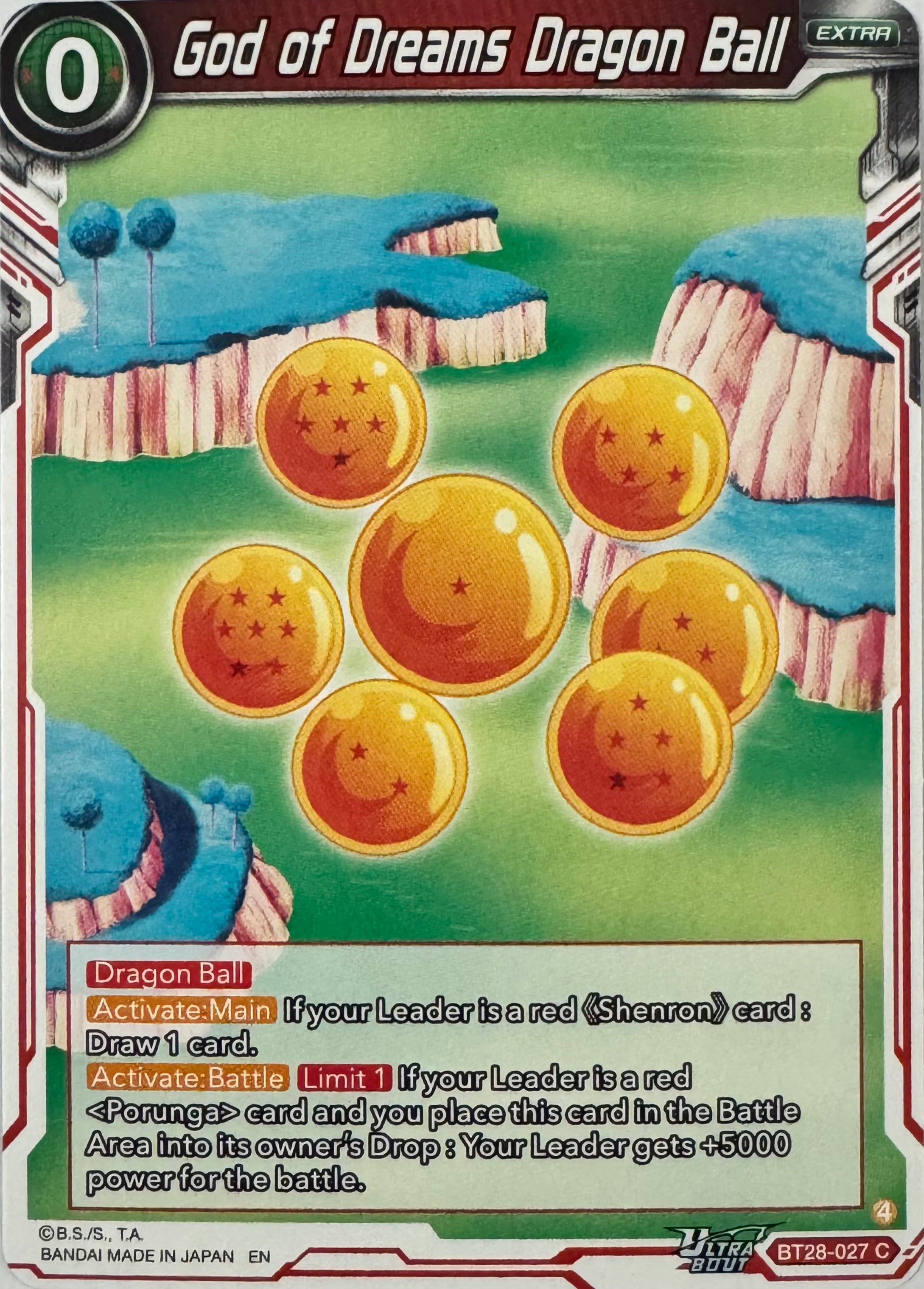 Dragon Ball Tcg God Of Dreams Dragon Ball Bt28-027